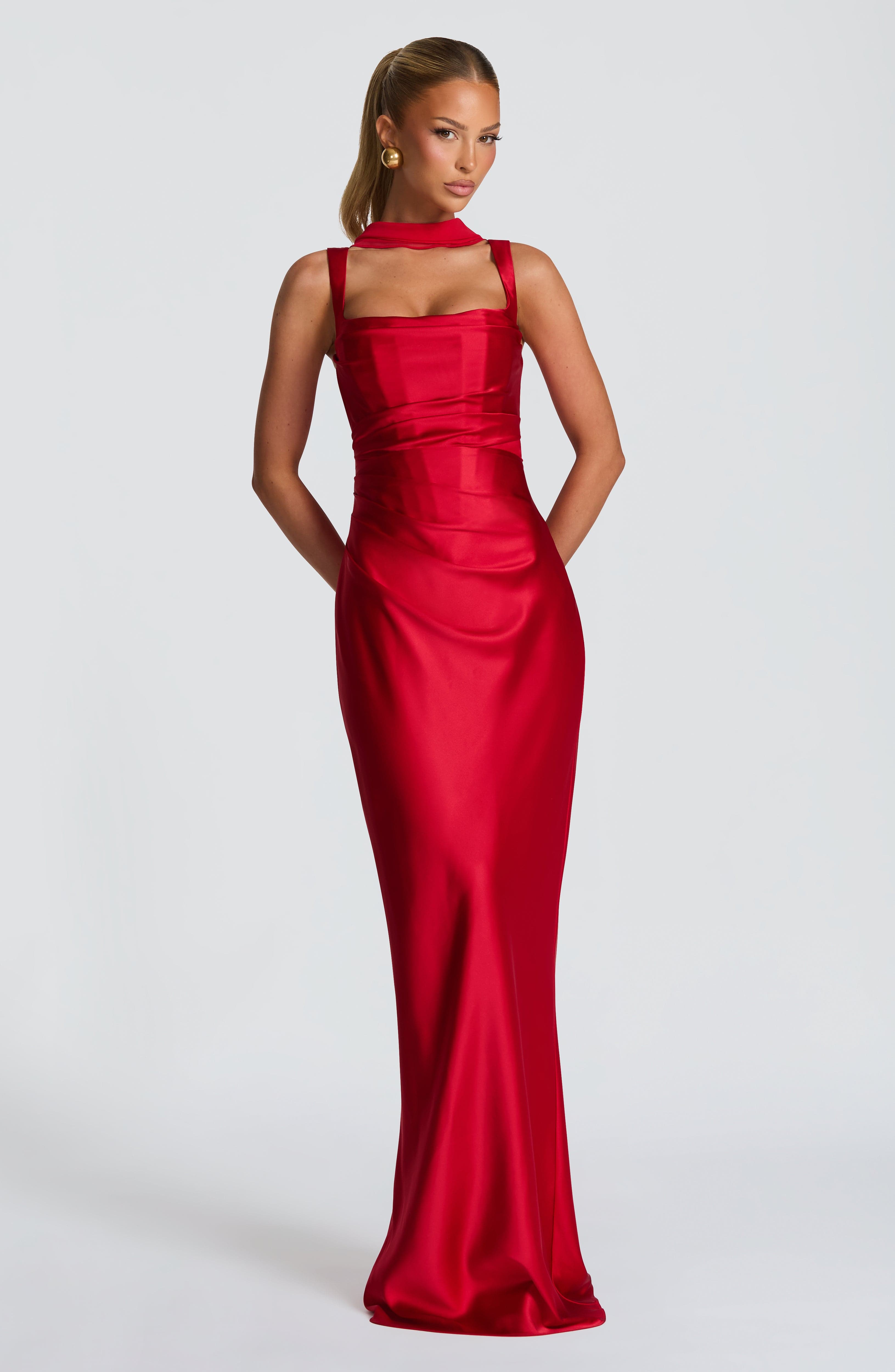 Calanthe Red Maxi Dress