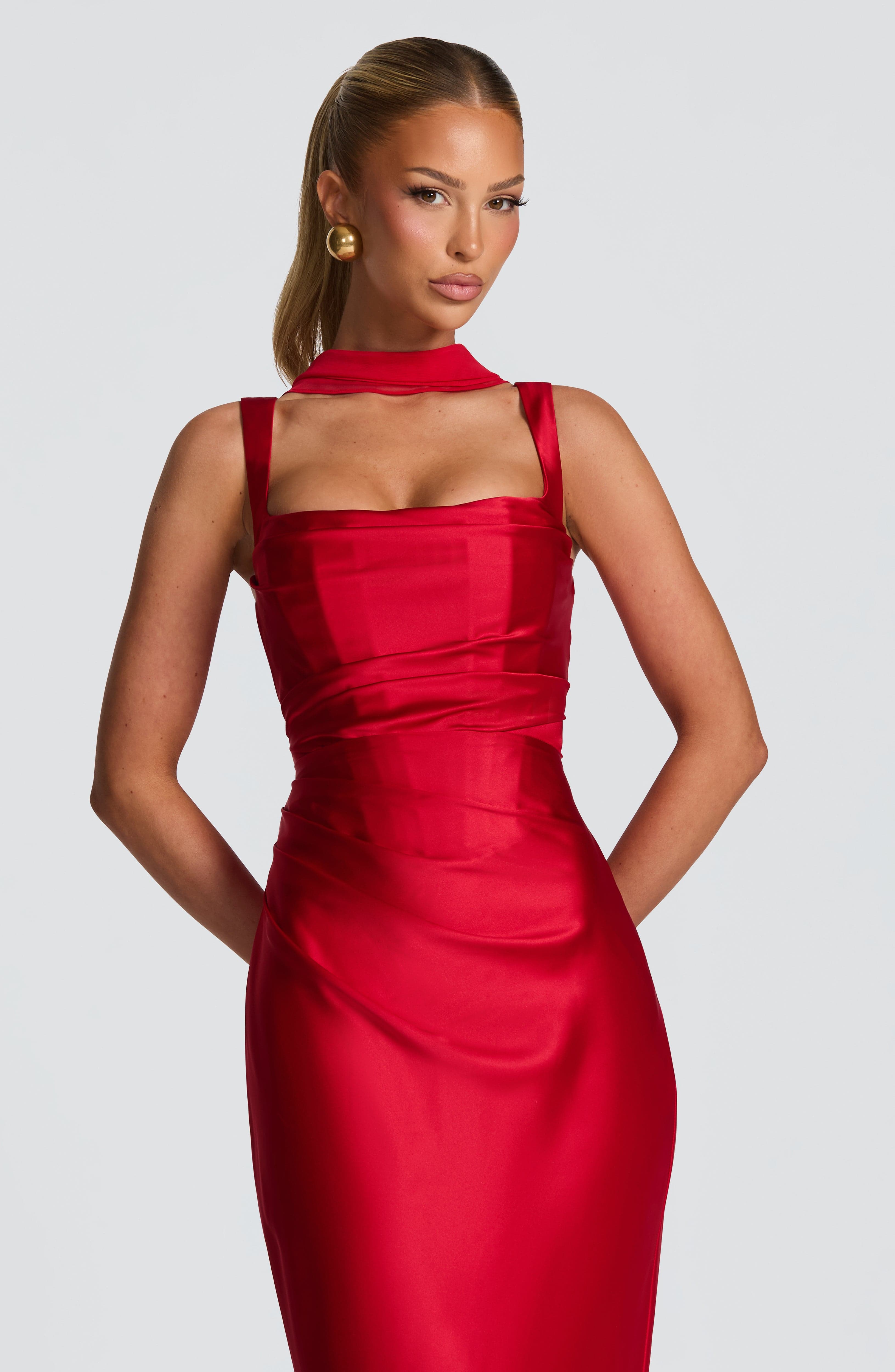 Calanthe Red Maxi Dress
