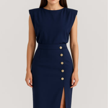 Sleeveless Button-Up Midi Summer Casual Dress - ICYBOO