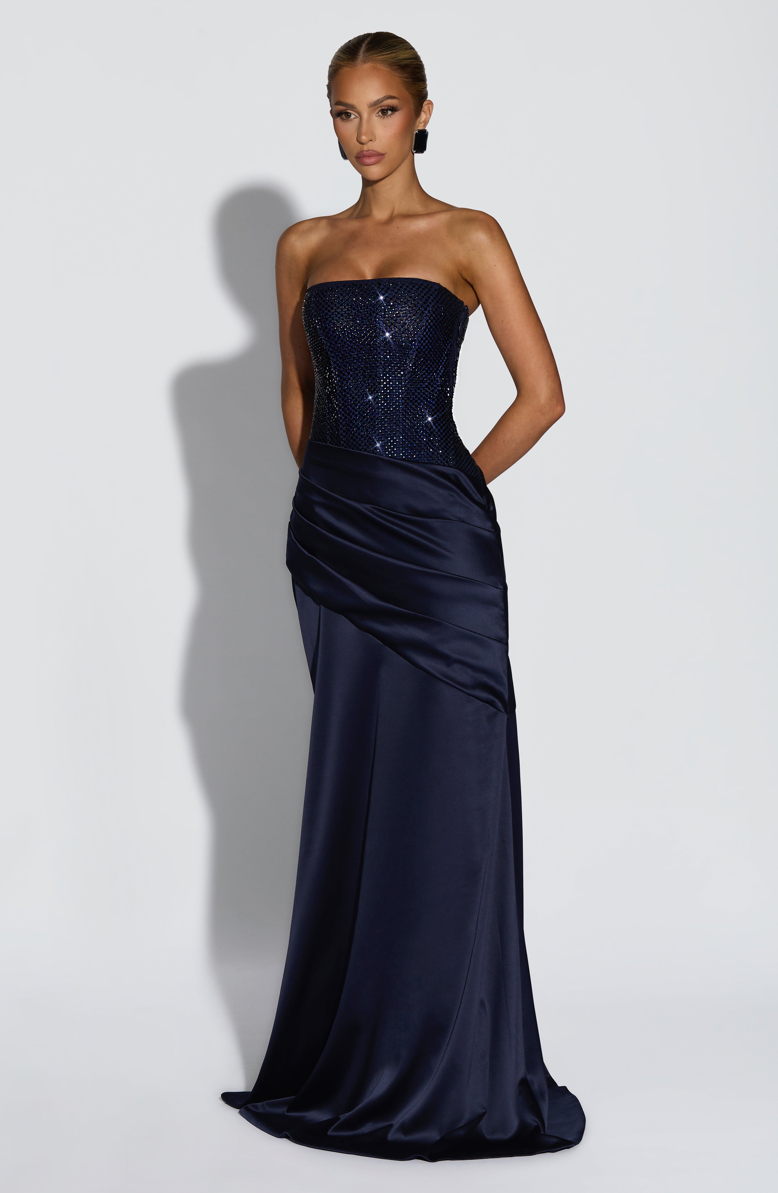 Celestia Navy Maxi Dress