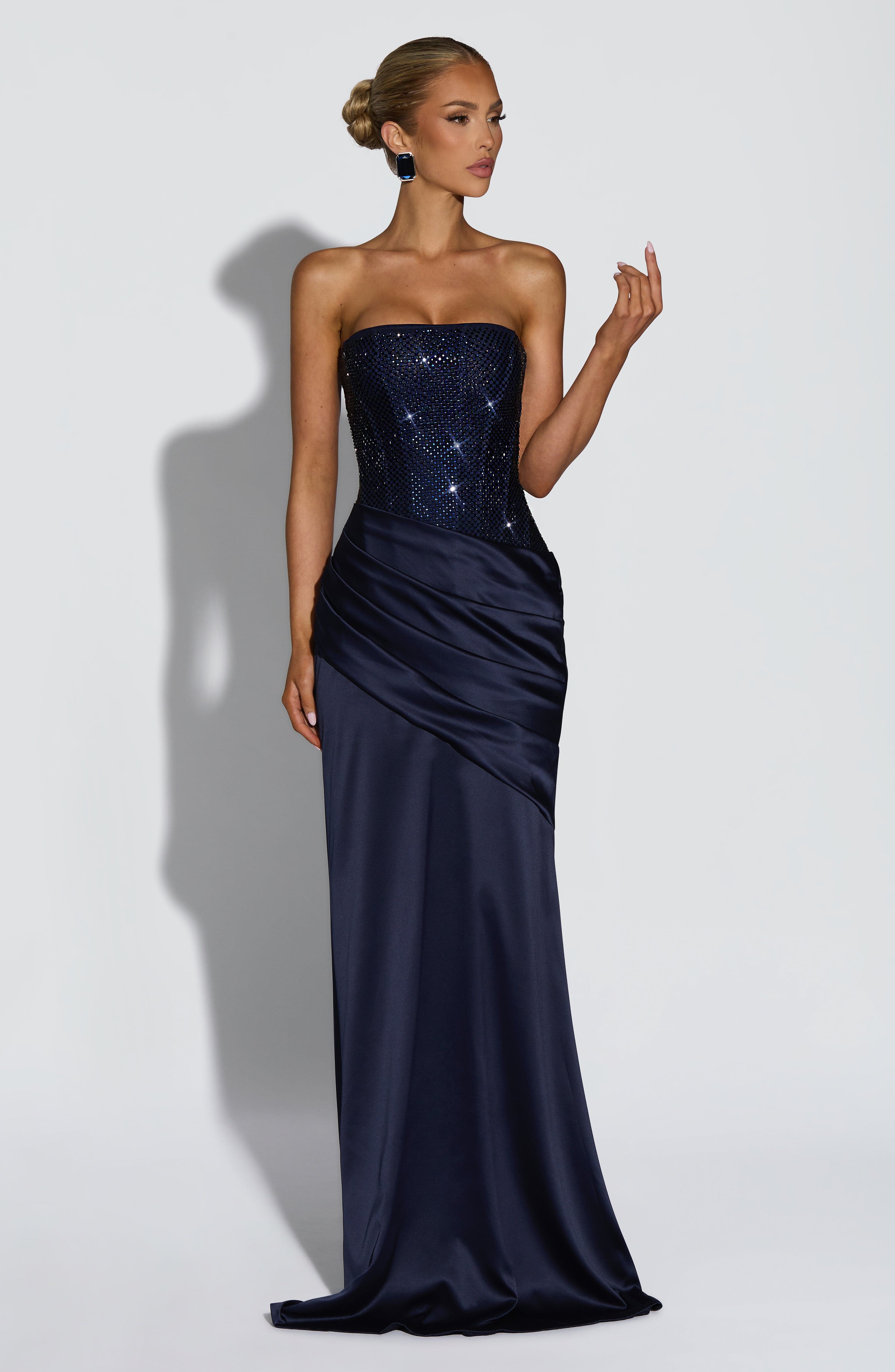 Celestia Navy Maxi Dress