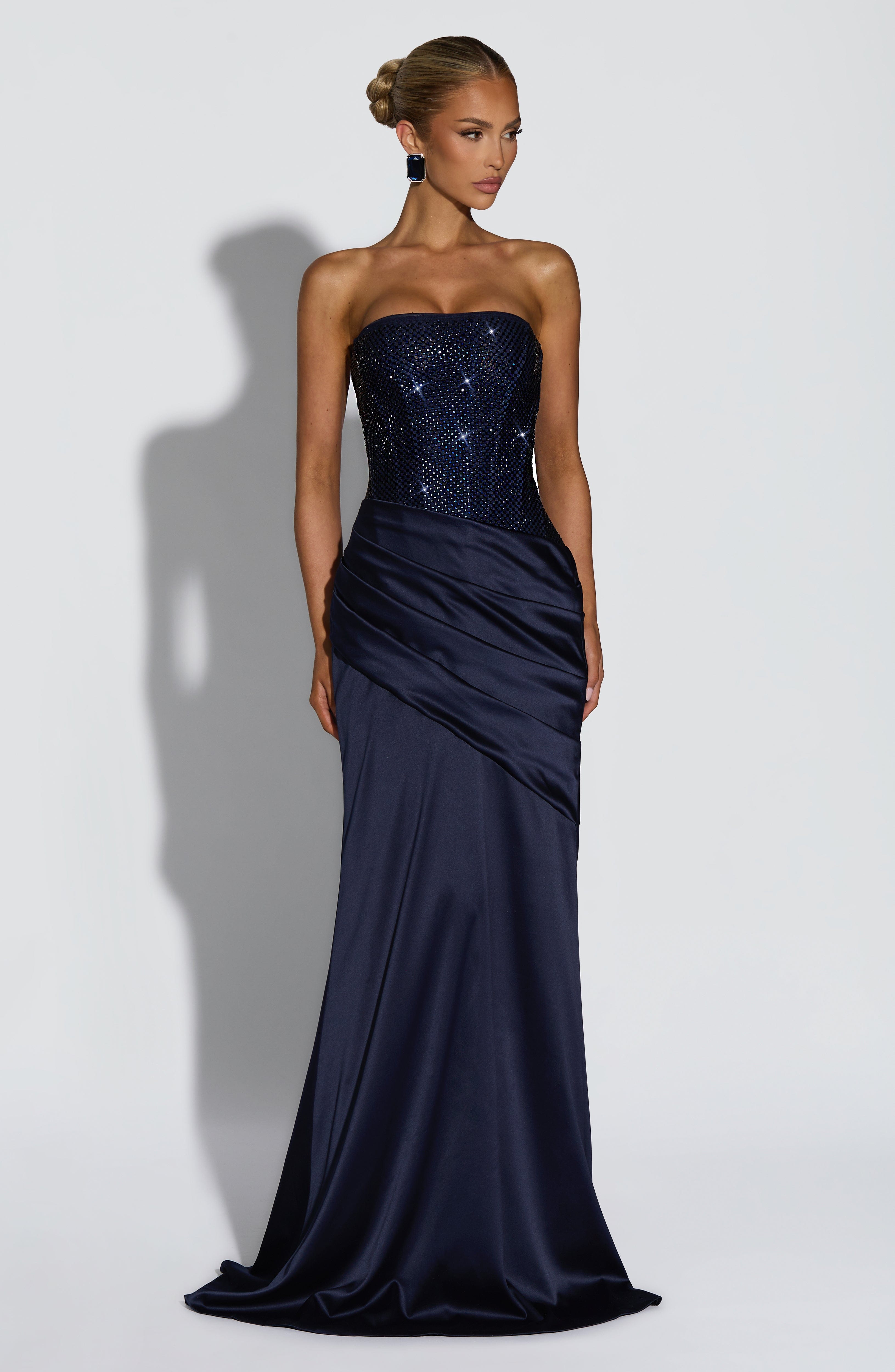 Celestia Navy Maxi Dress