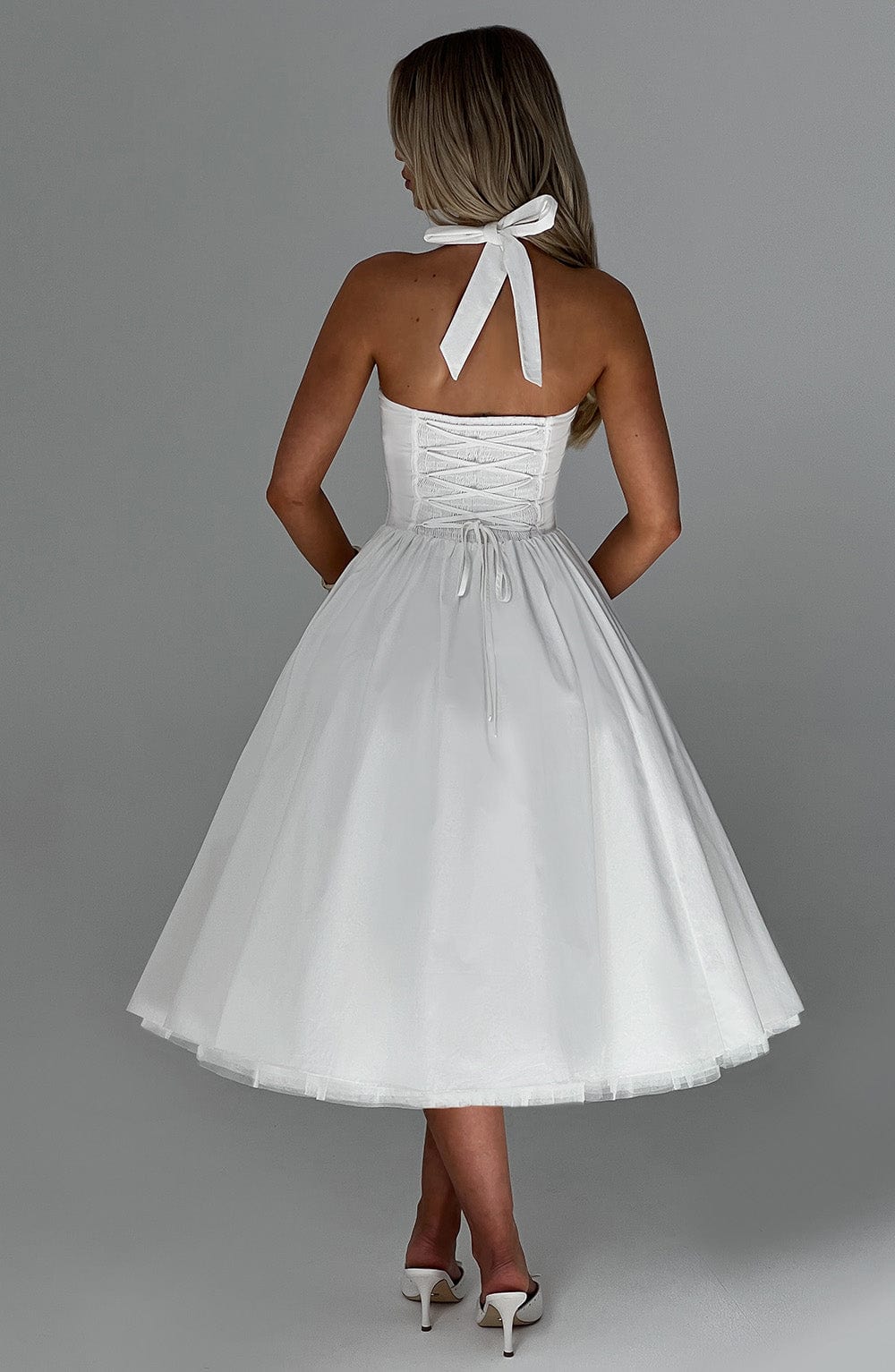 Ivory Cressida Midi Dress