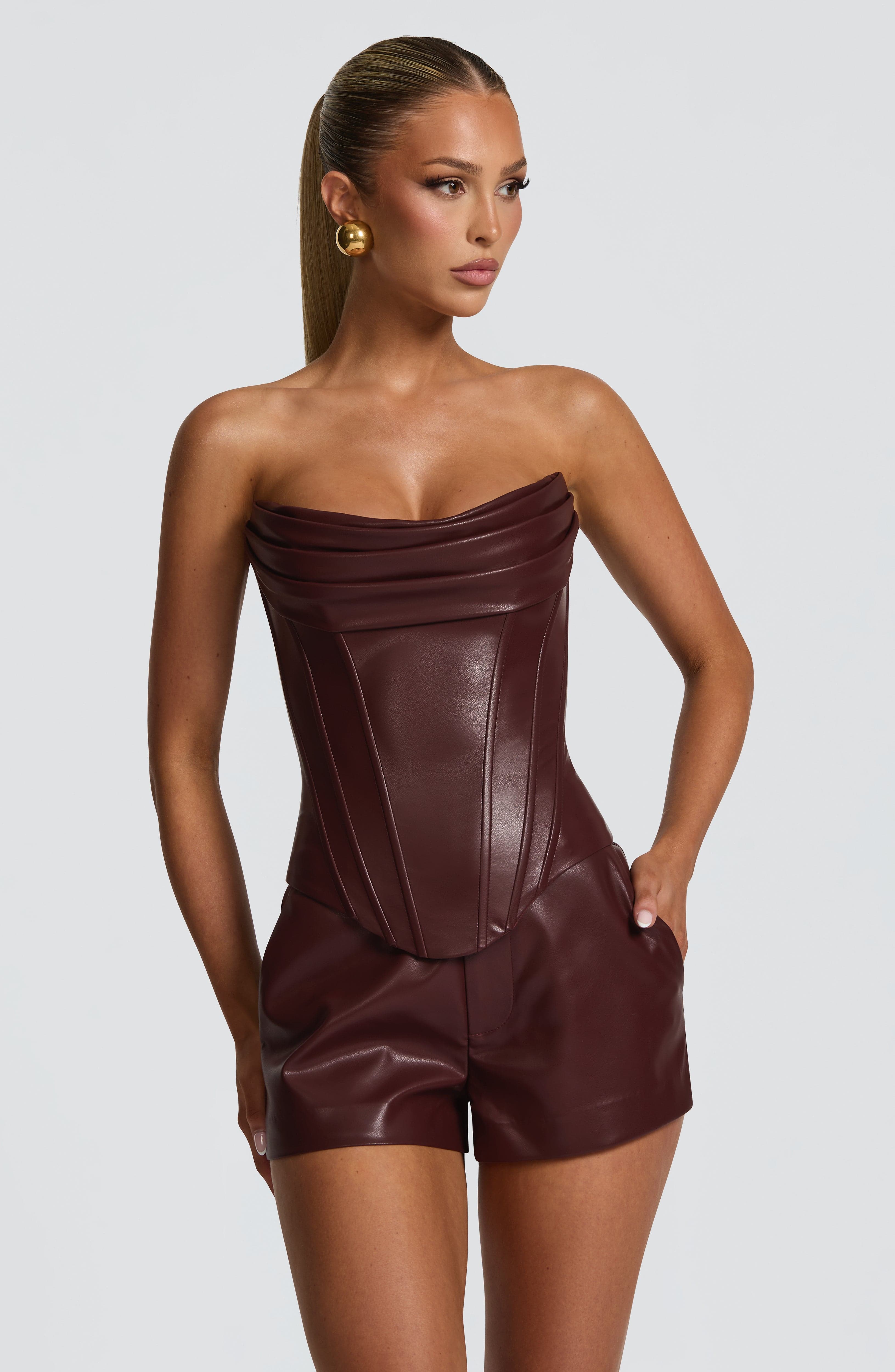Elvina Burgundy Corset
