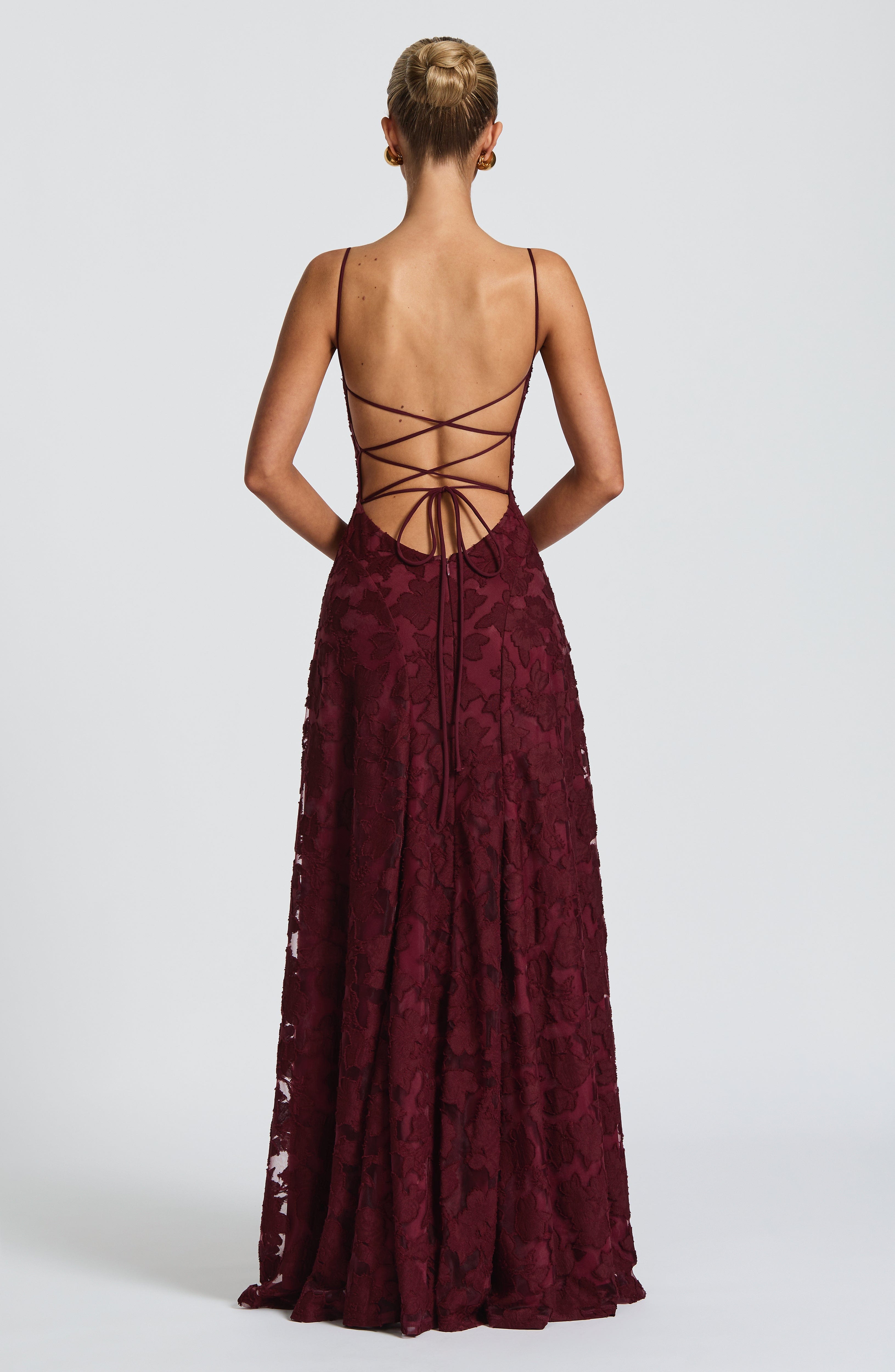 Francis Cherry Lacquer Maxi Dress