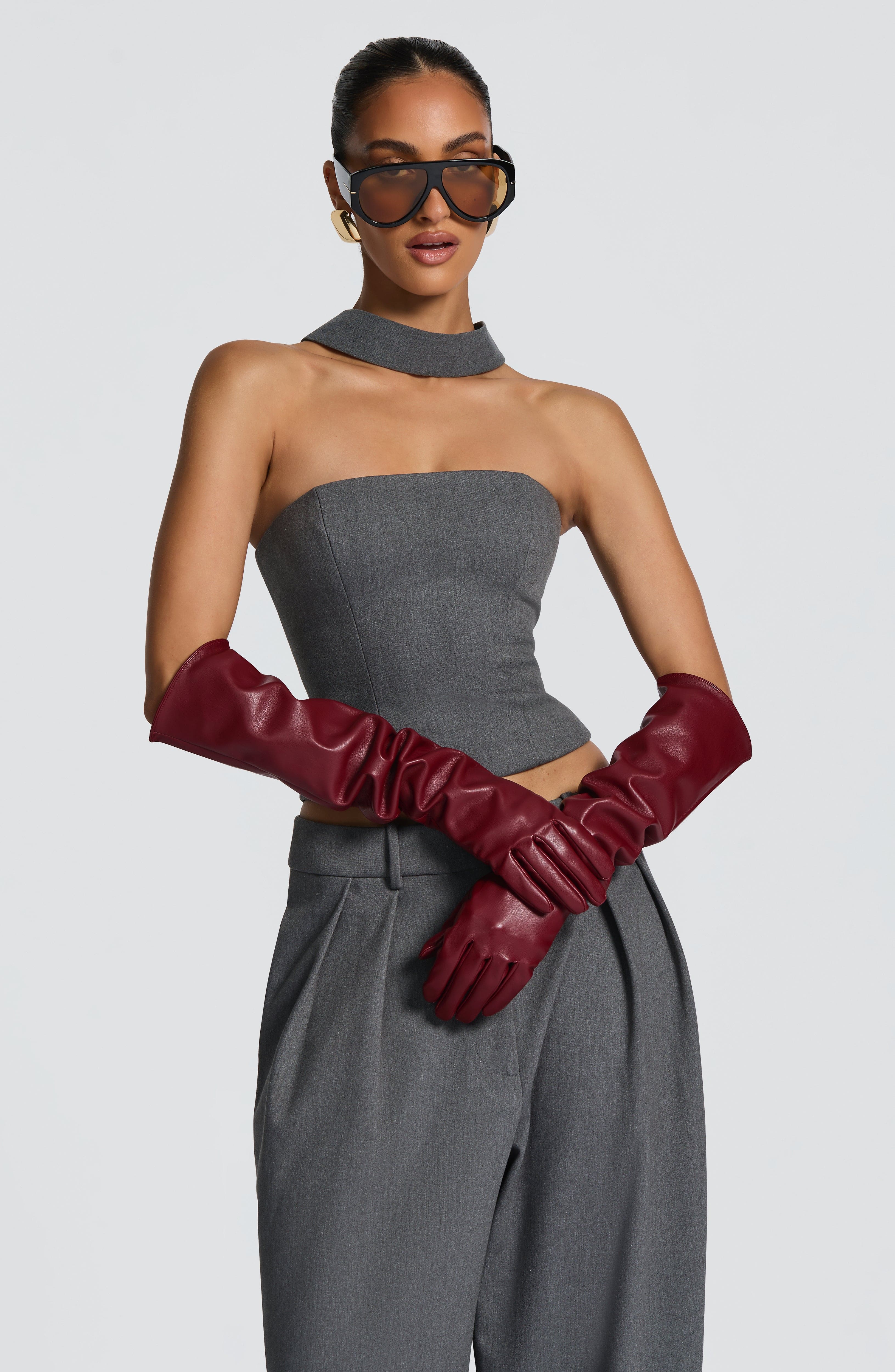 Burgundy Frankie Gloves