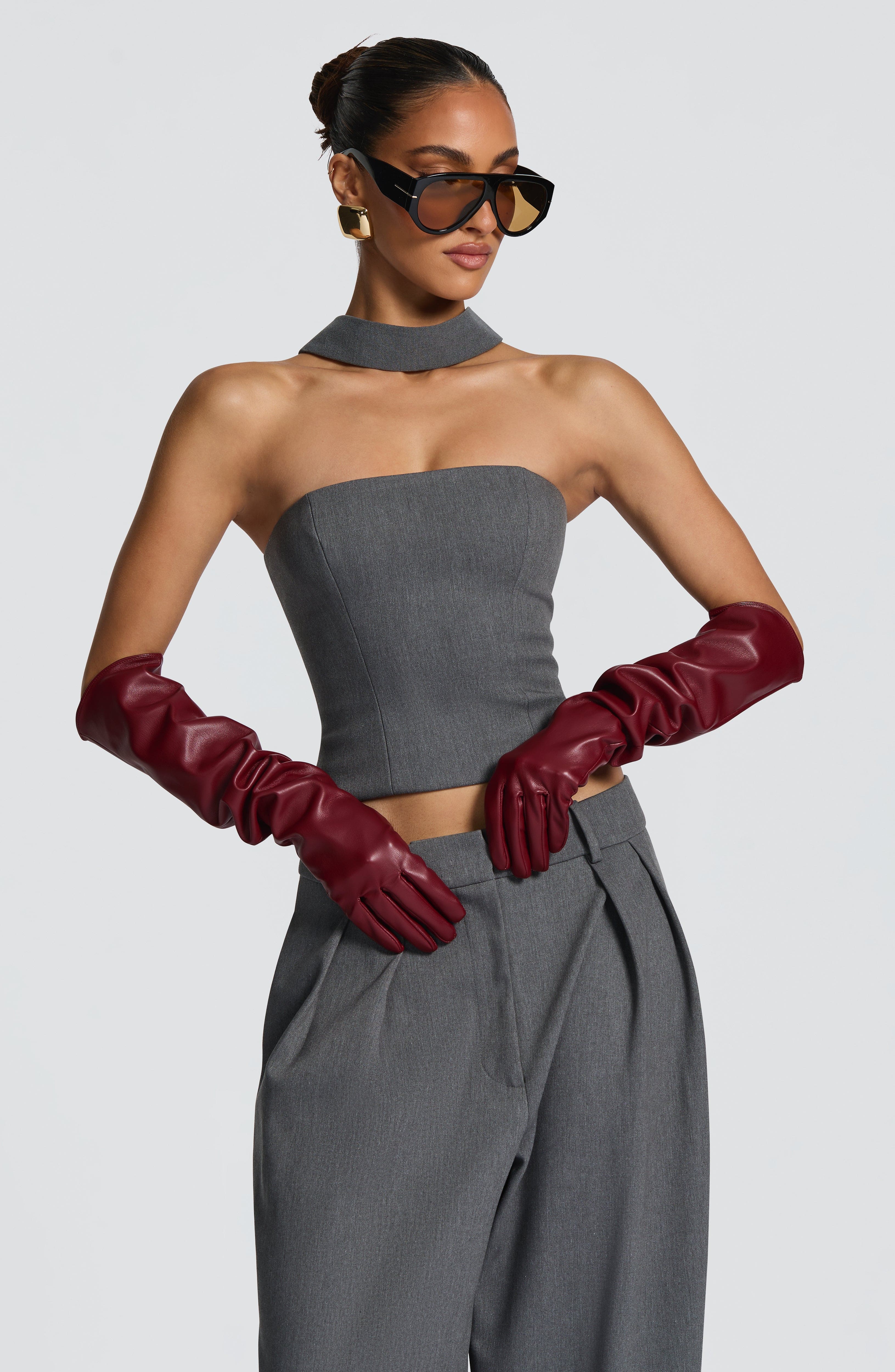 Burgundy Frankie Gloves