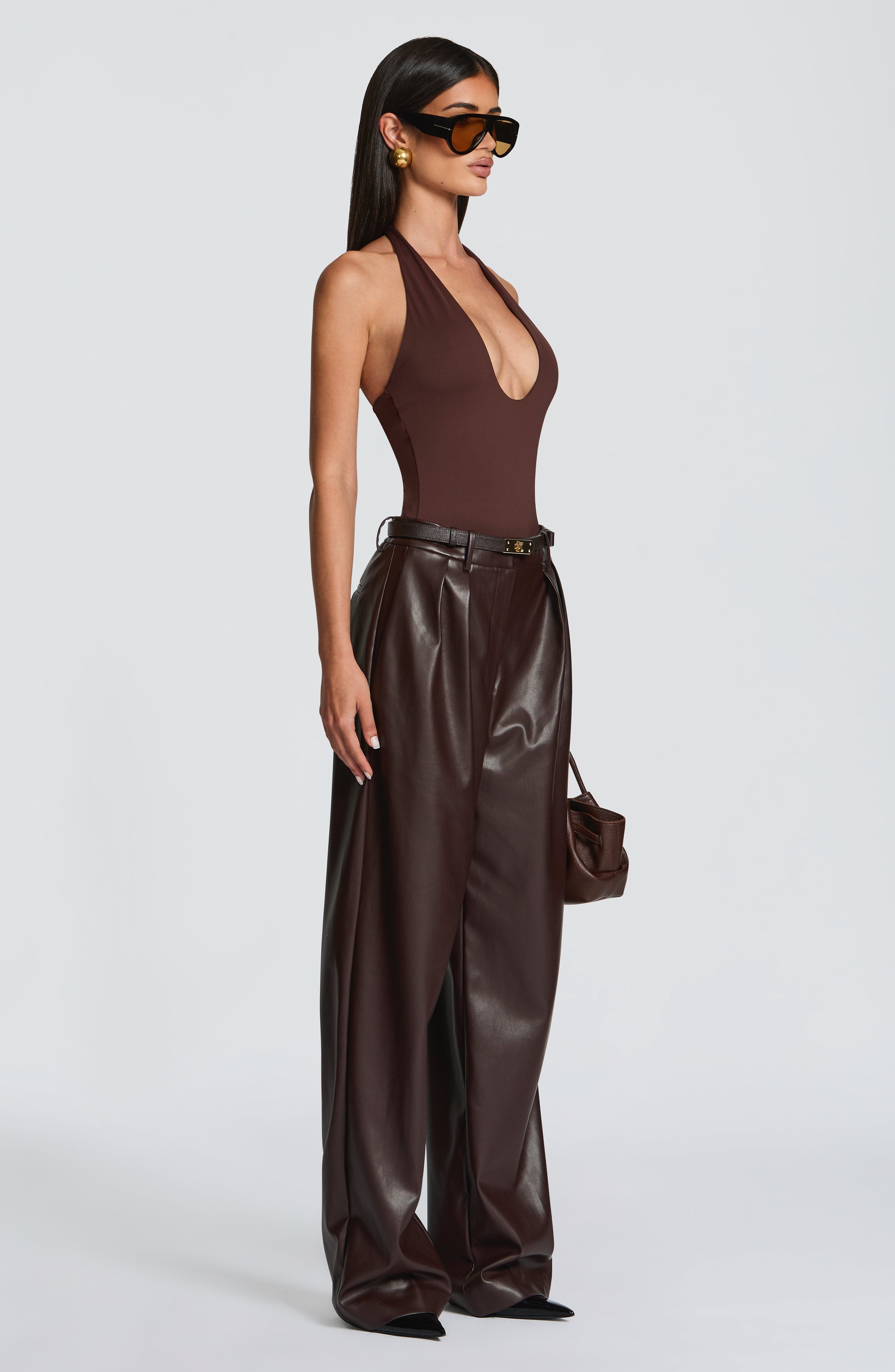 Glenda Trousers - Plum Brown