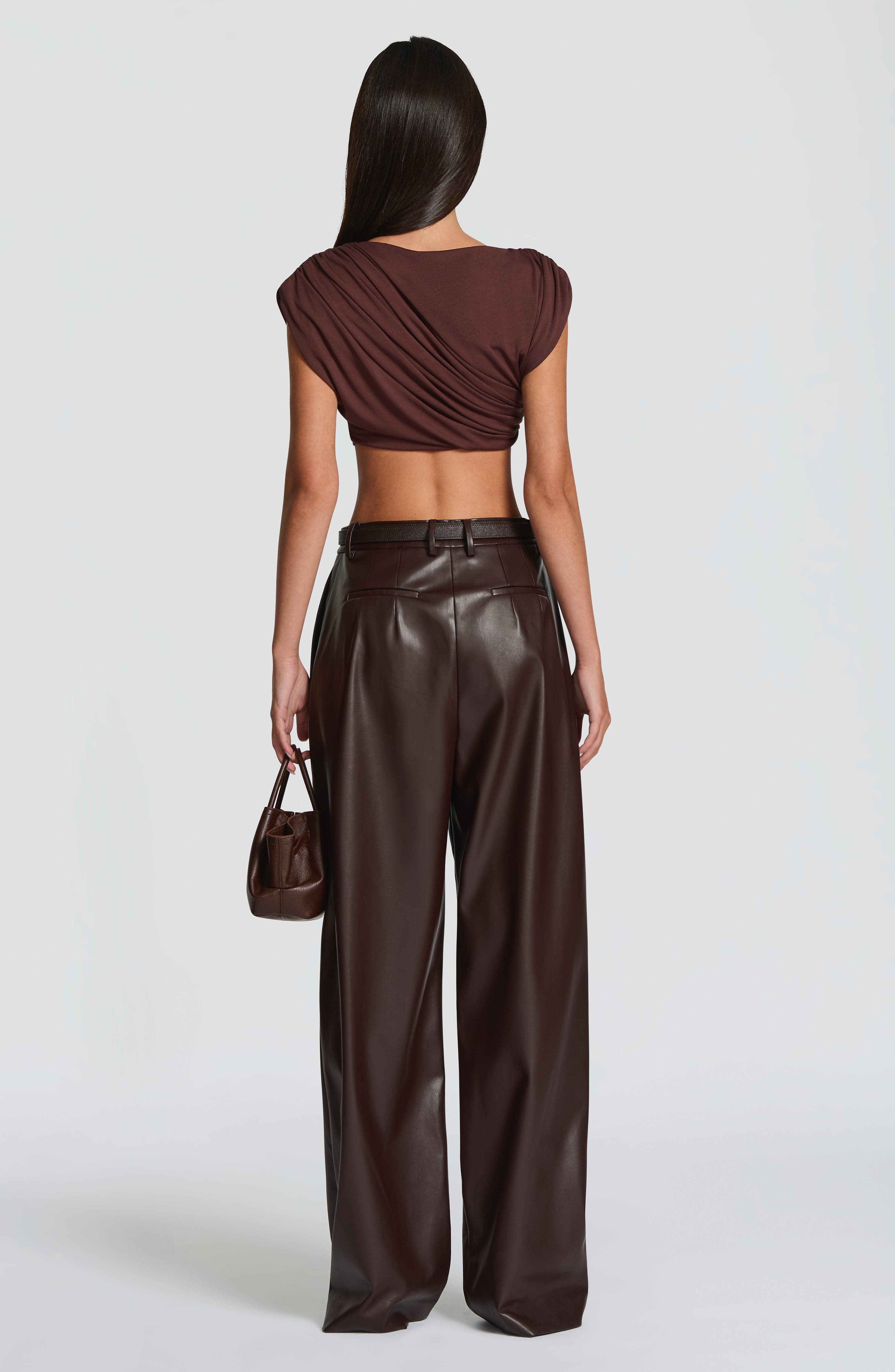 Glenda Trousers - Plum Brown