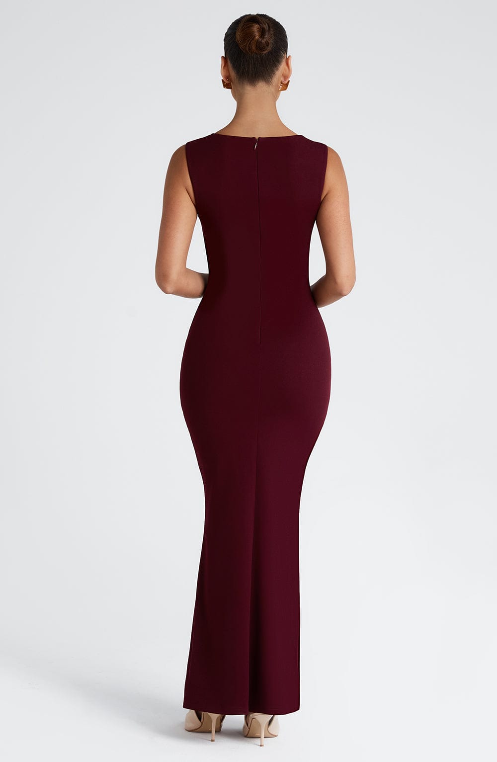 Helena Cherry Lacquer Maxi Dress