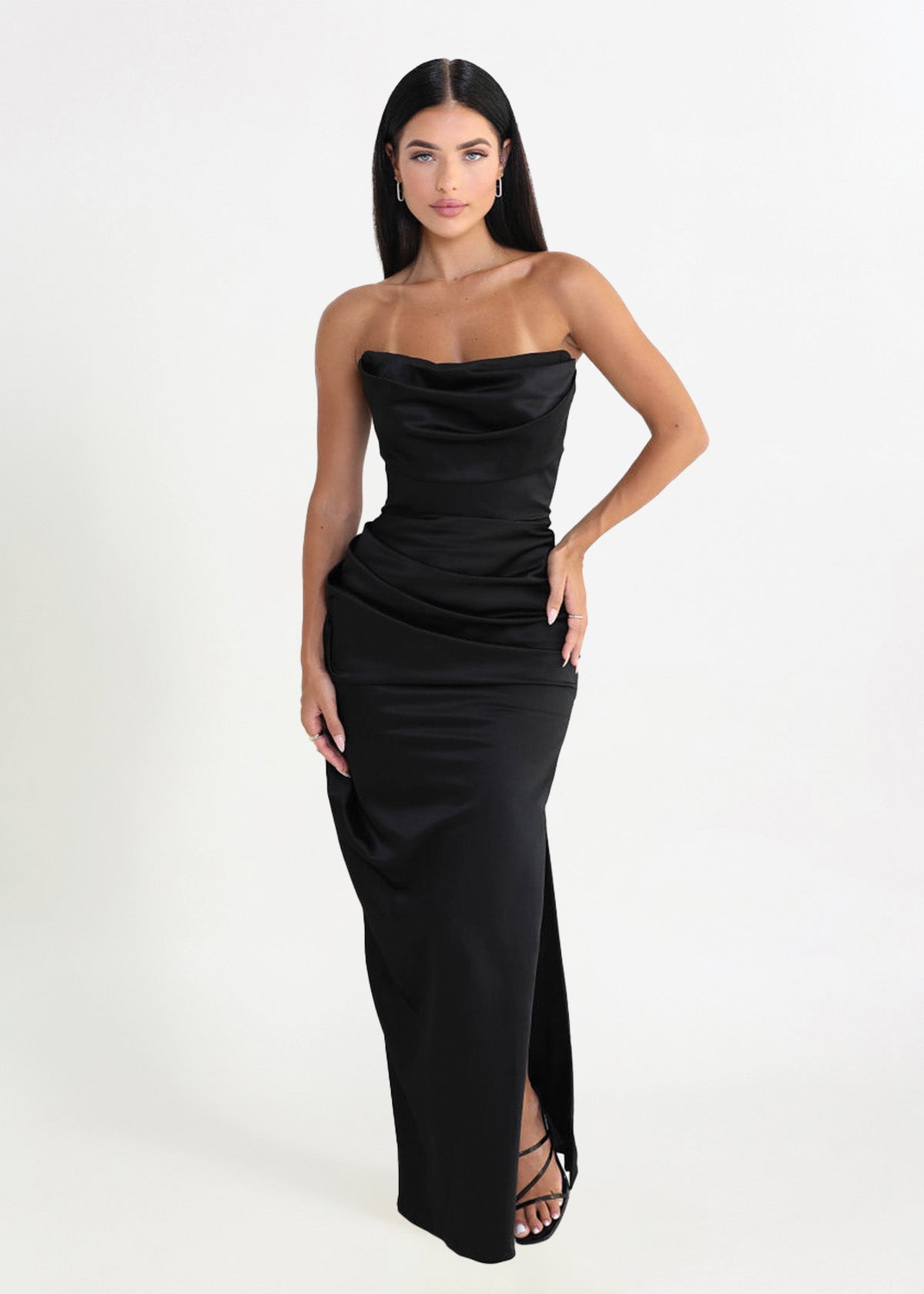 Adrienne Corset Maxi in Black ICYBOO