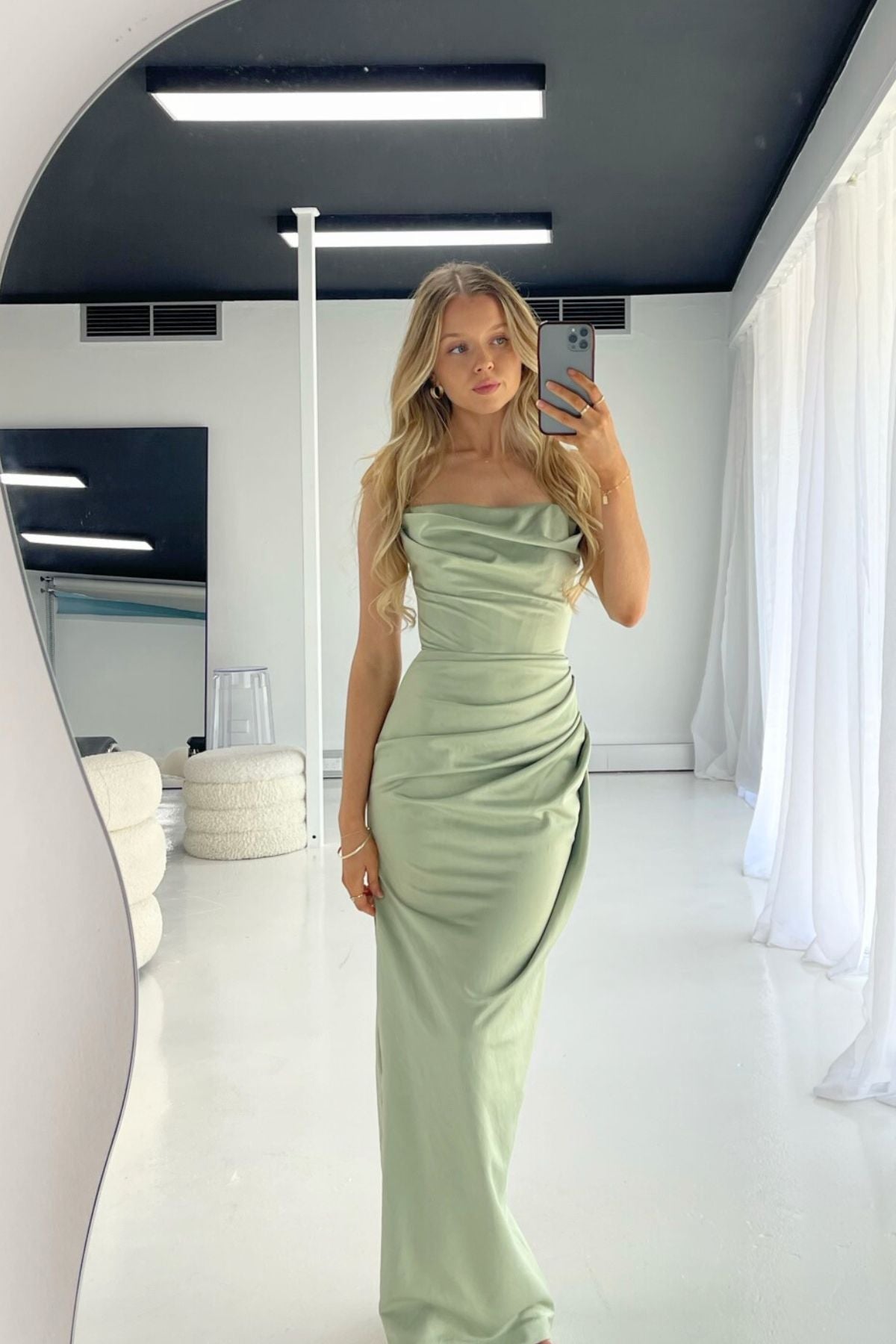 Adrienne Corset Maxi in Sage Green ICYBOO
