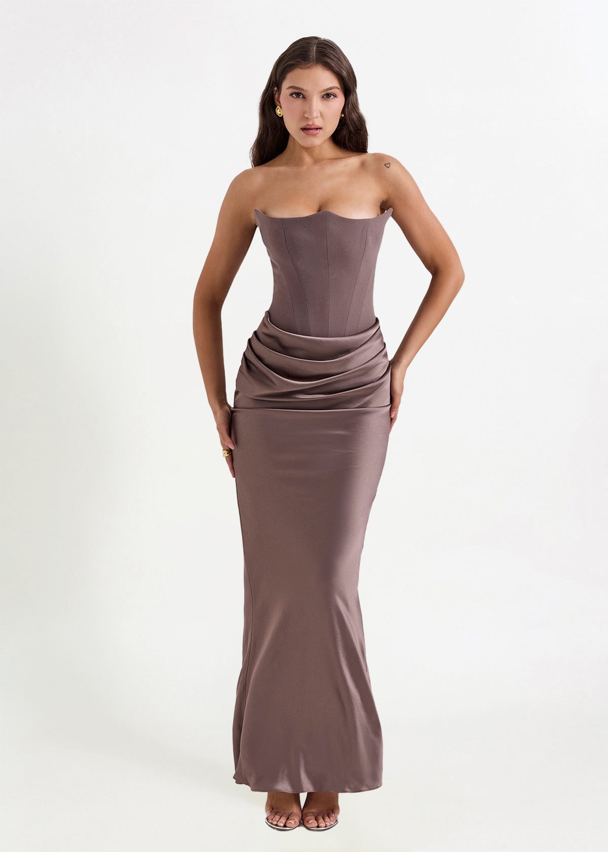 Persephone Corset Dress in Smoke ICYBOO