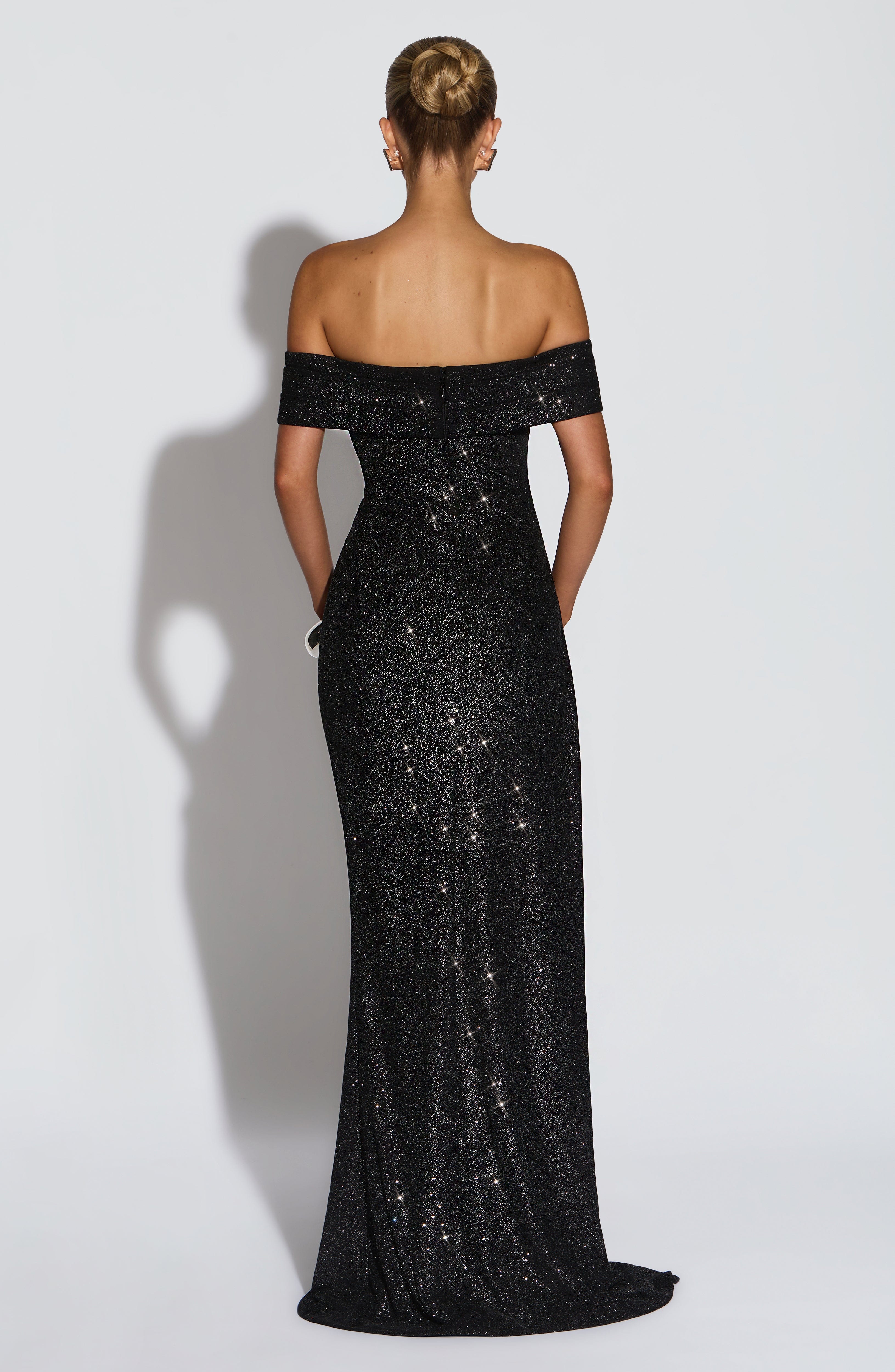 Joyce Black Sparkle Maxi Dress