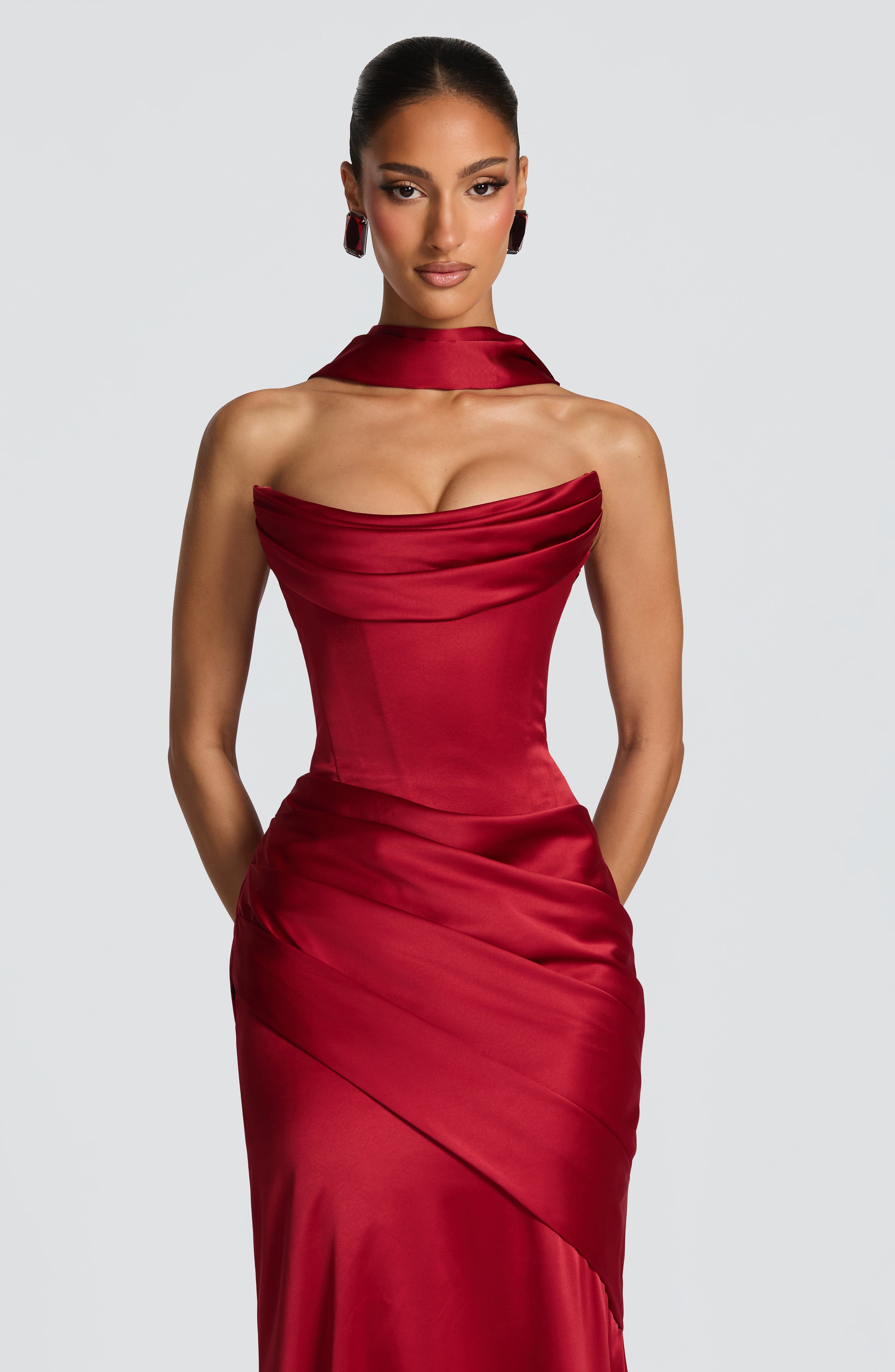 Deep Red Kensington Maxi Dress