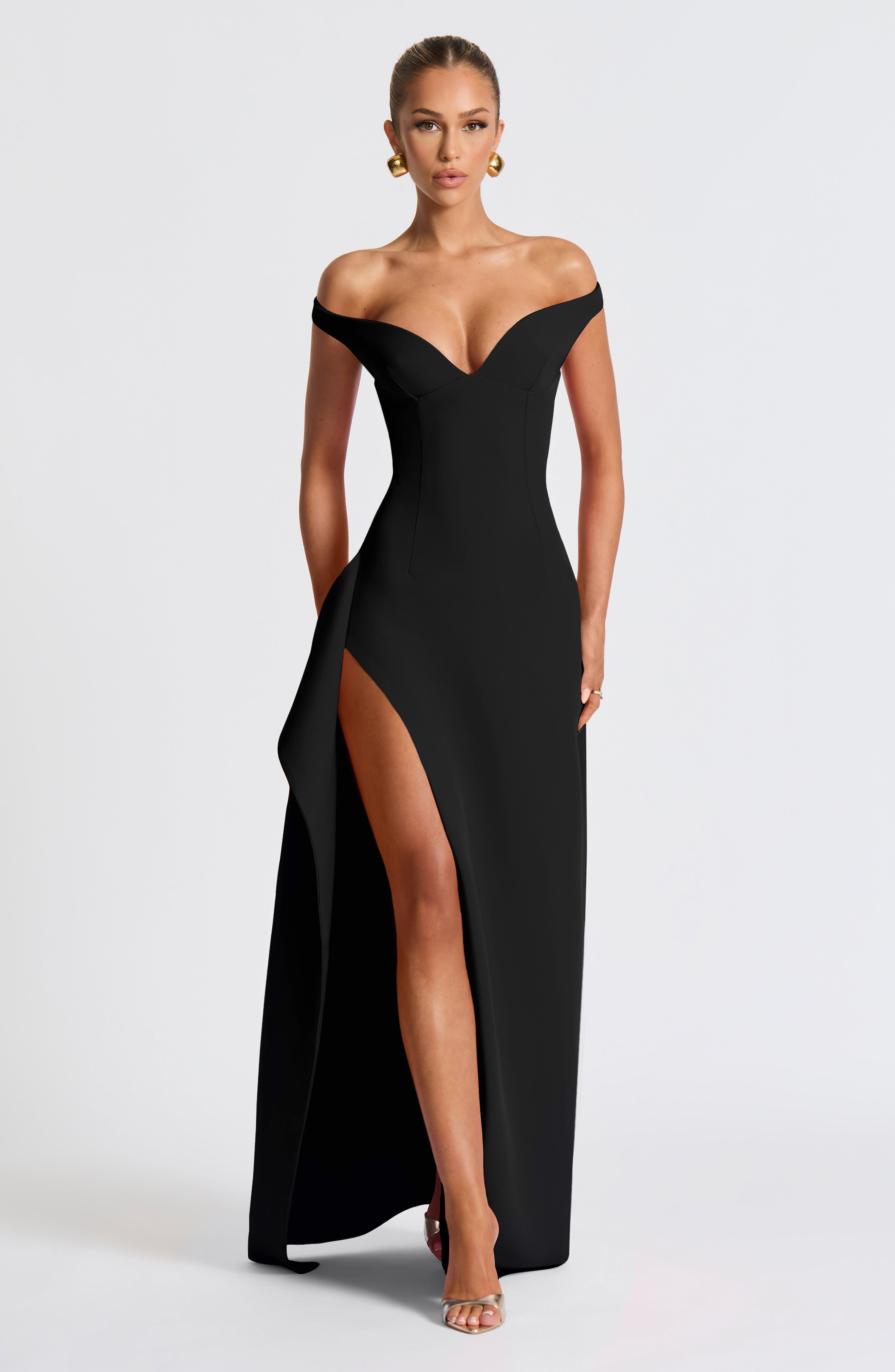 Khalesia Black Maxi Dress
