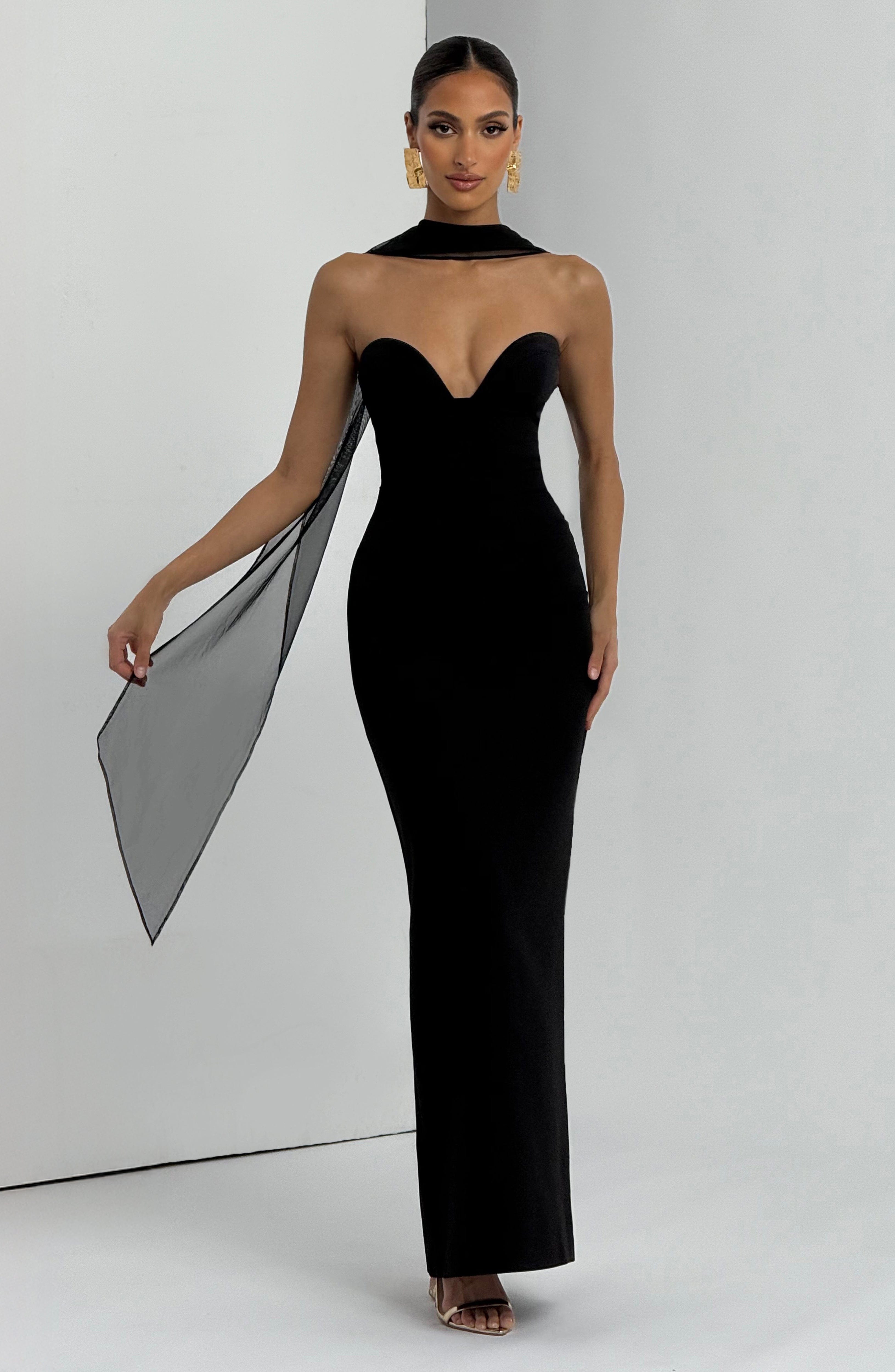 Lindsey Black Maxi Dress