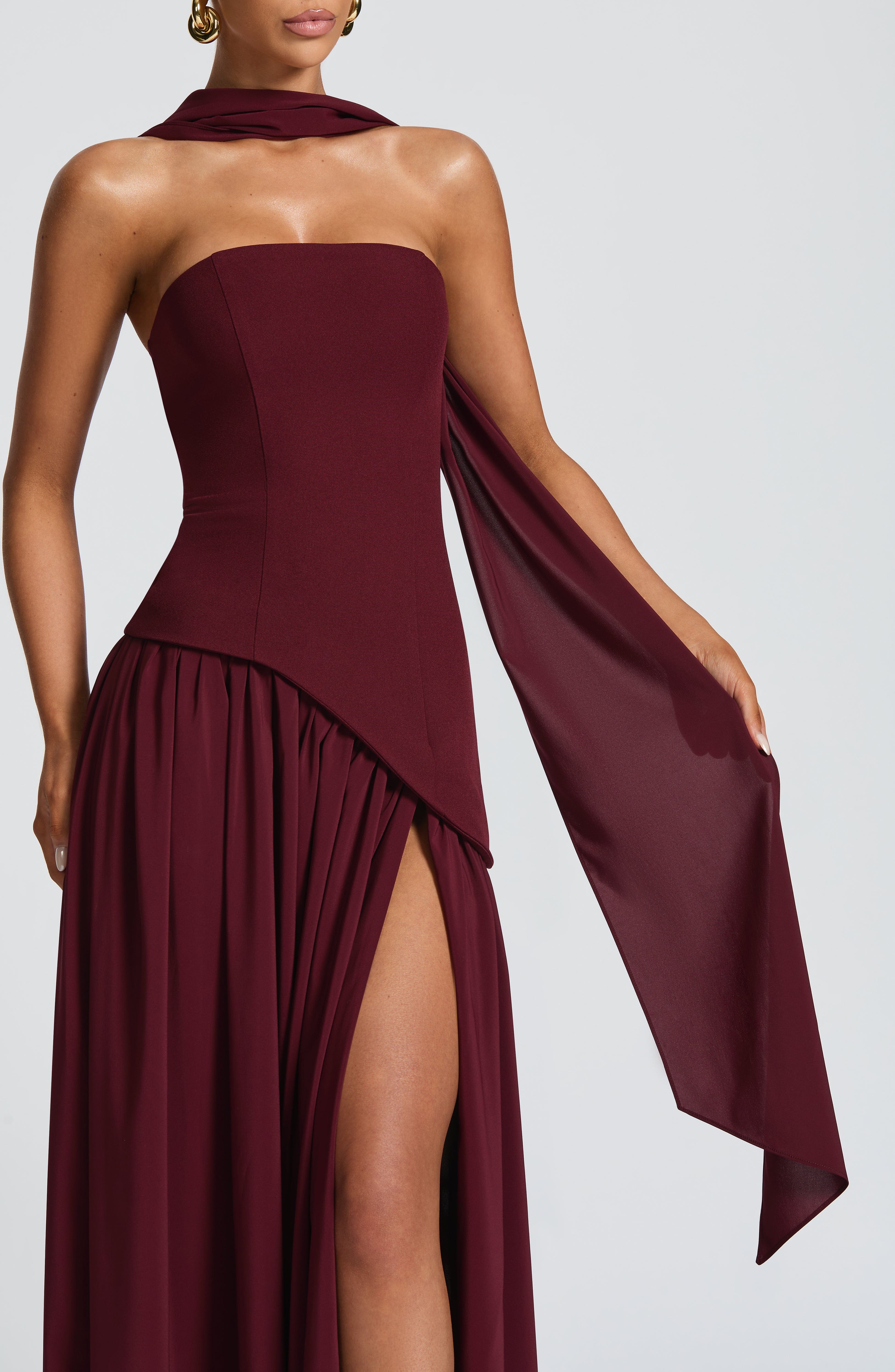 Maliyah Cherry Lacquer Maxi Dress