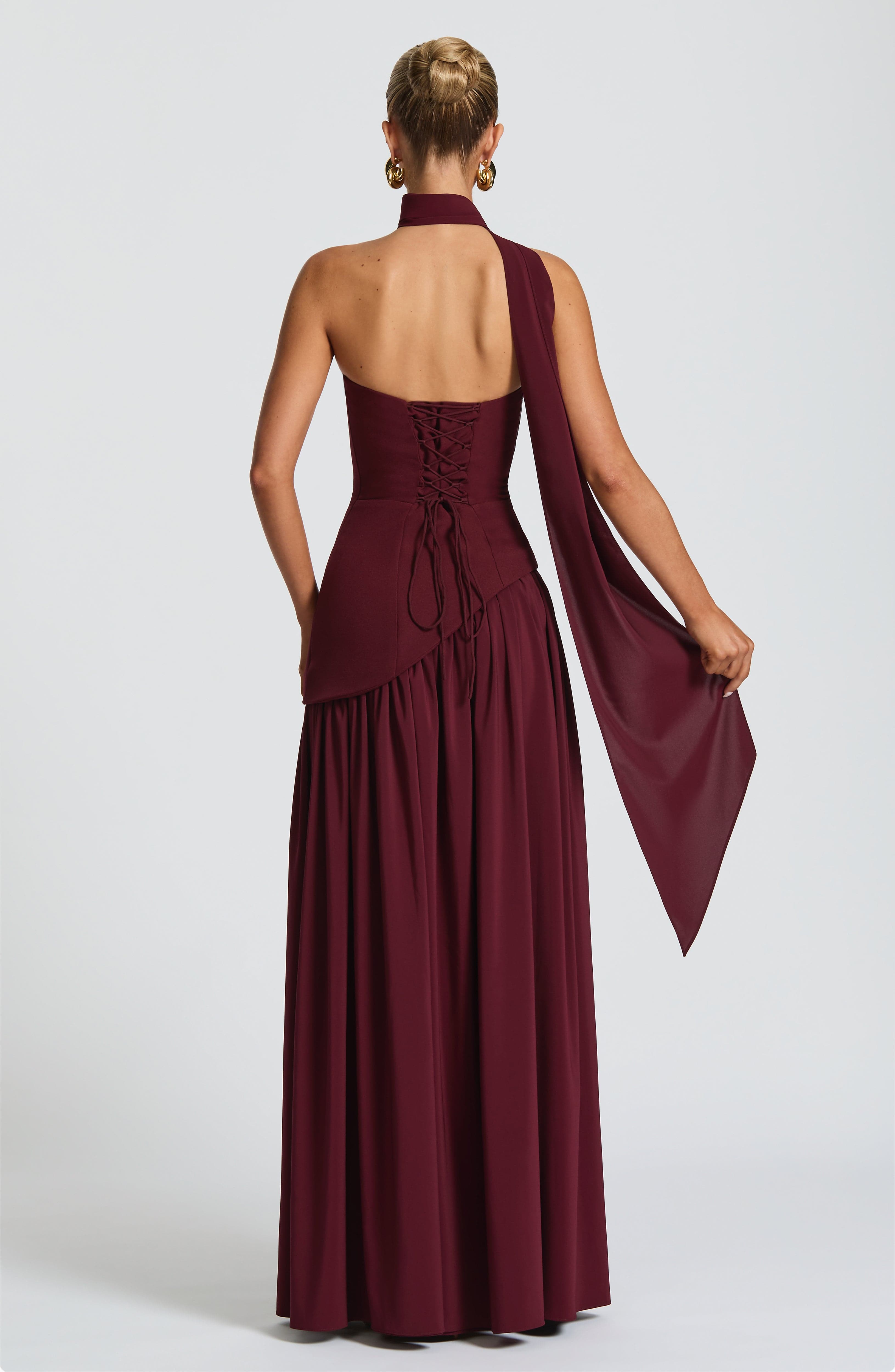 Maliyah Cherry Lacquer Maxi Dress