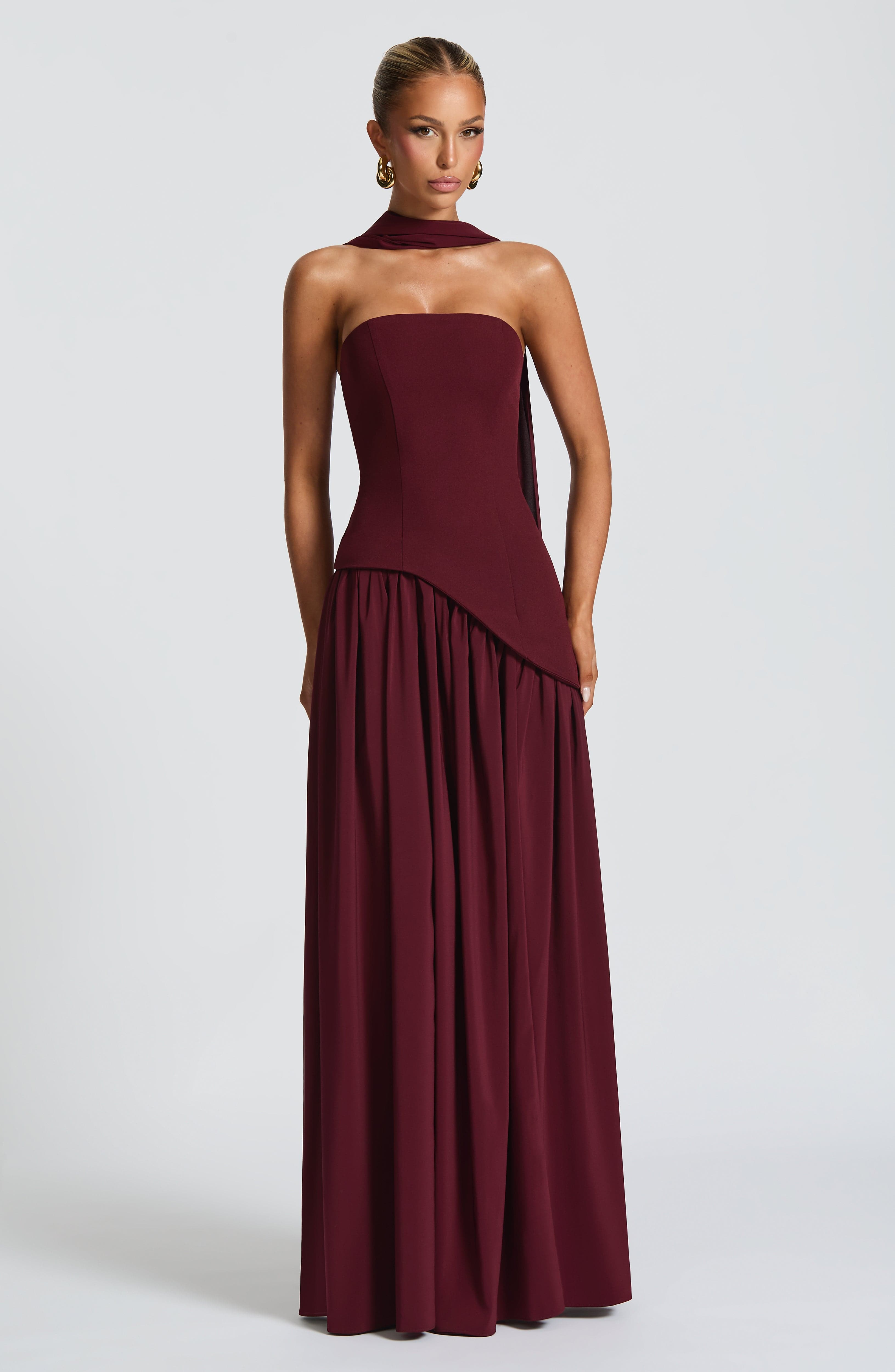 Maliyah Cherry Lacquer Maxi Dress