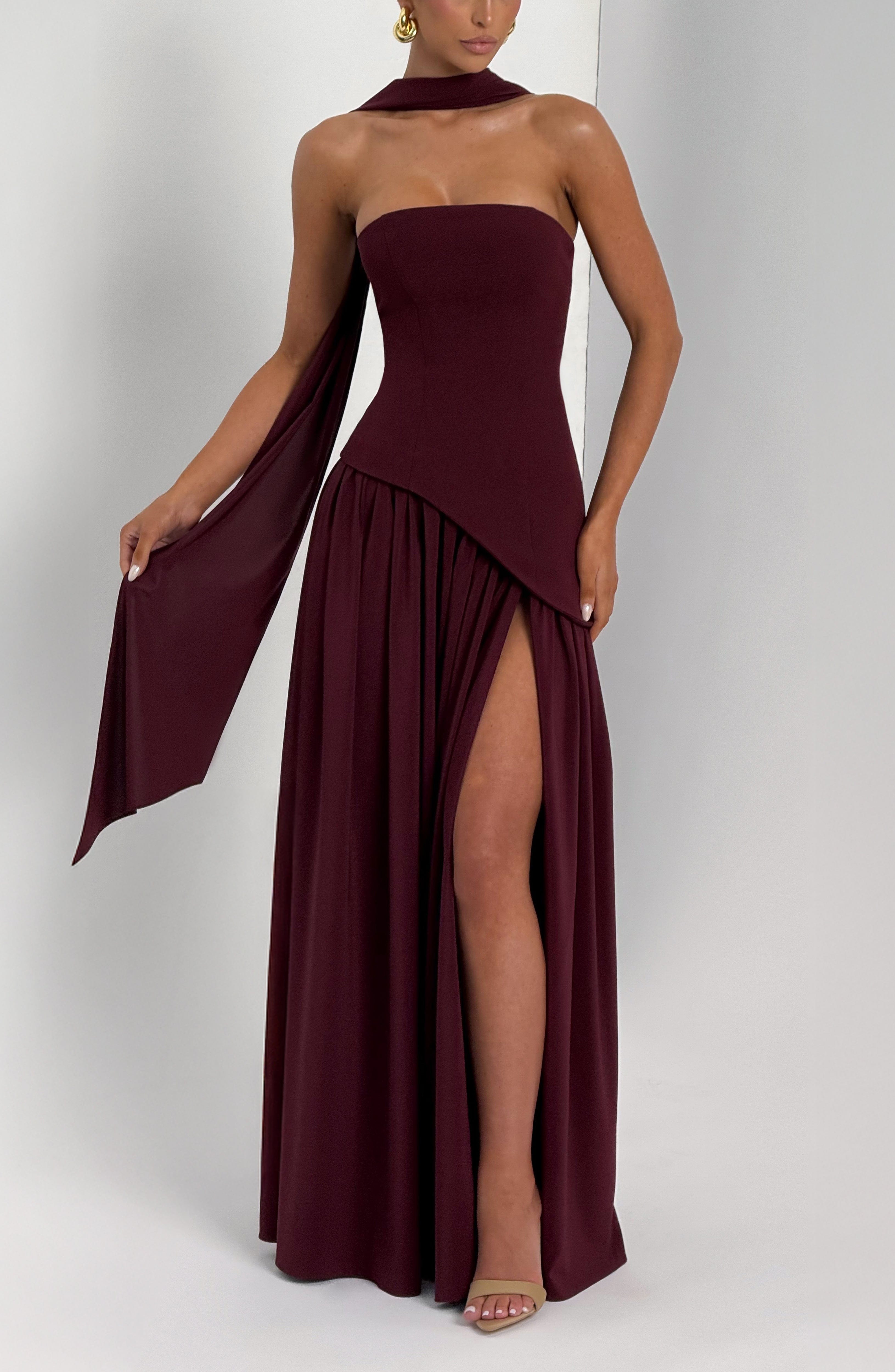 Maliyah Cherry Lacquer Maxi Dress