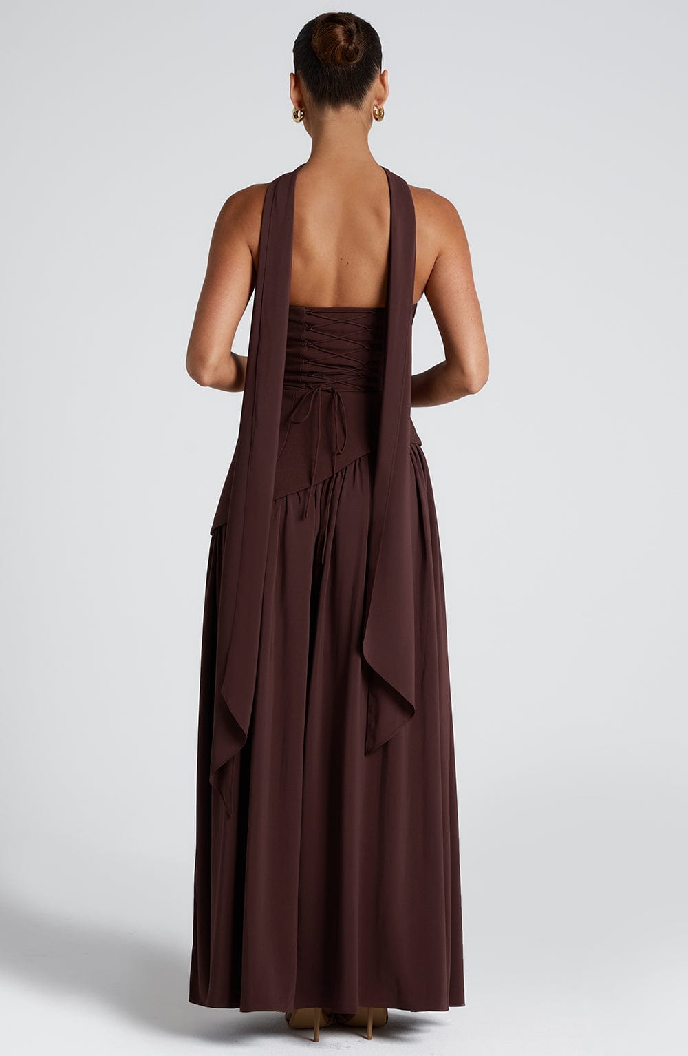 Maliyah Plum Brown Maxi Dress