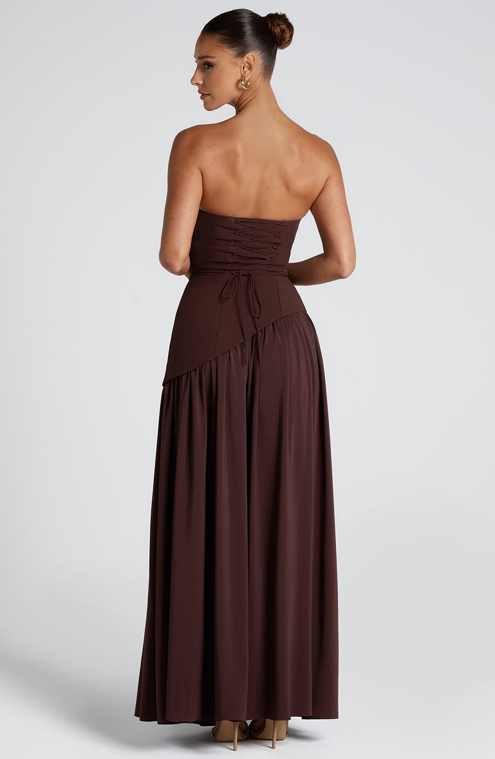 Maliyah Plum Brown Maxi Dress