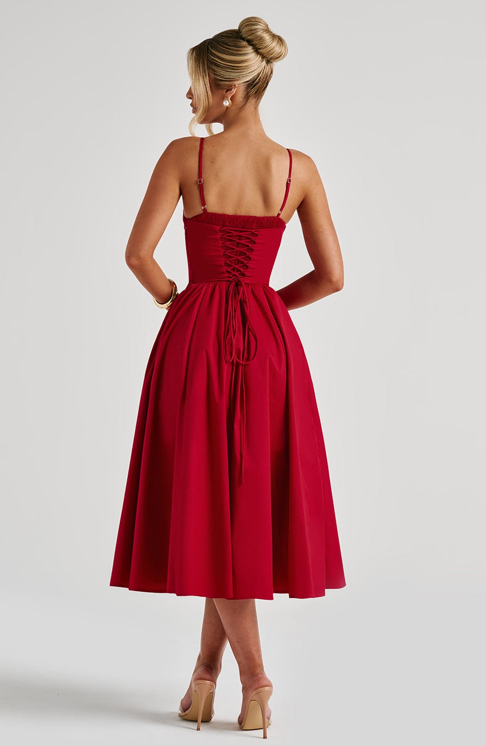 Mariella Red Midi Dress