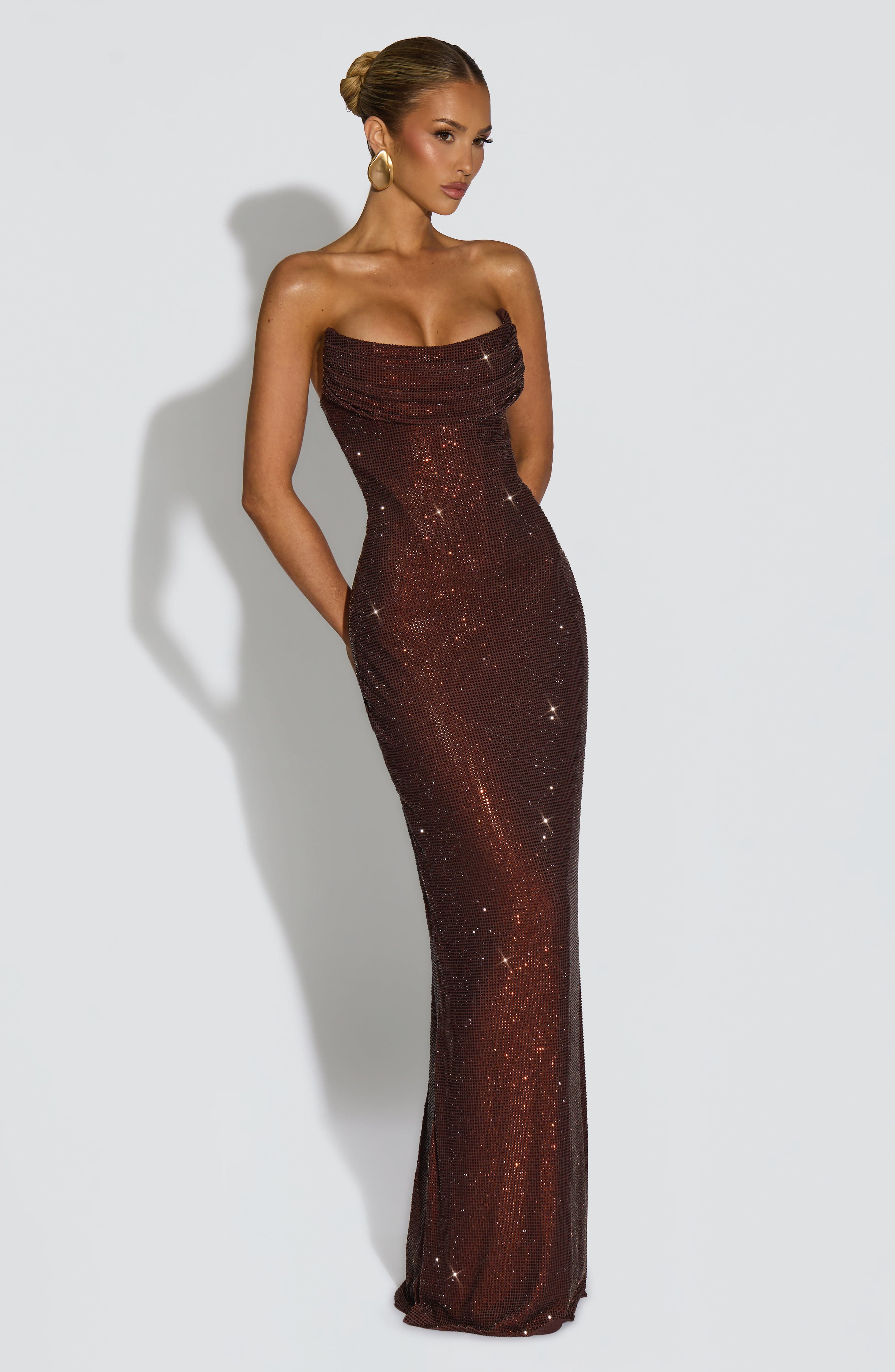 Plum Brown Mirabella Maxi Dress