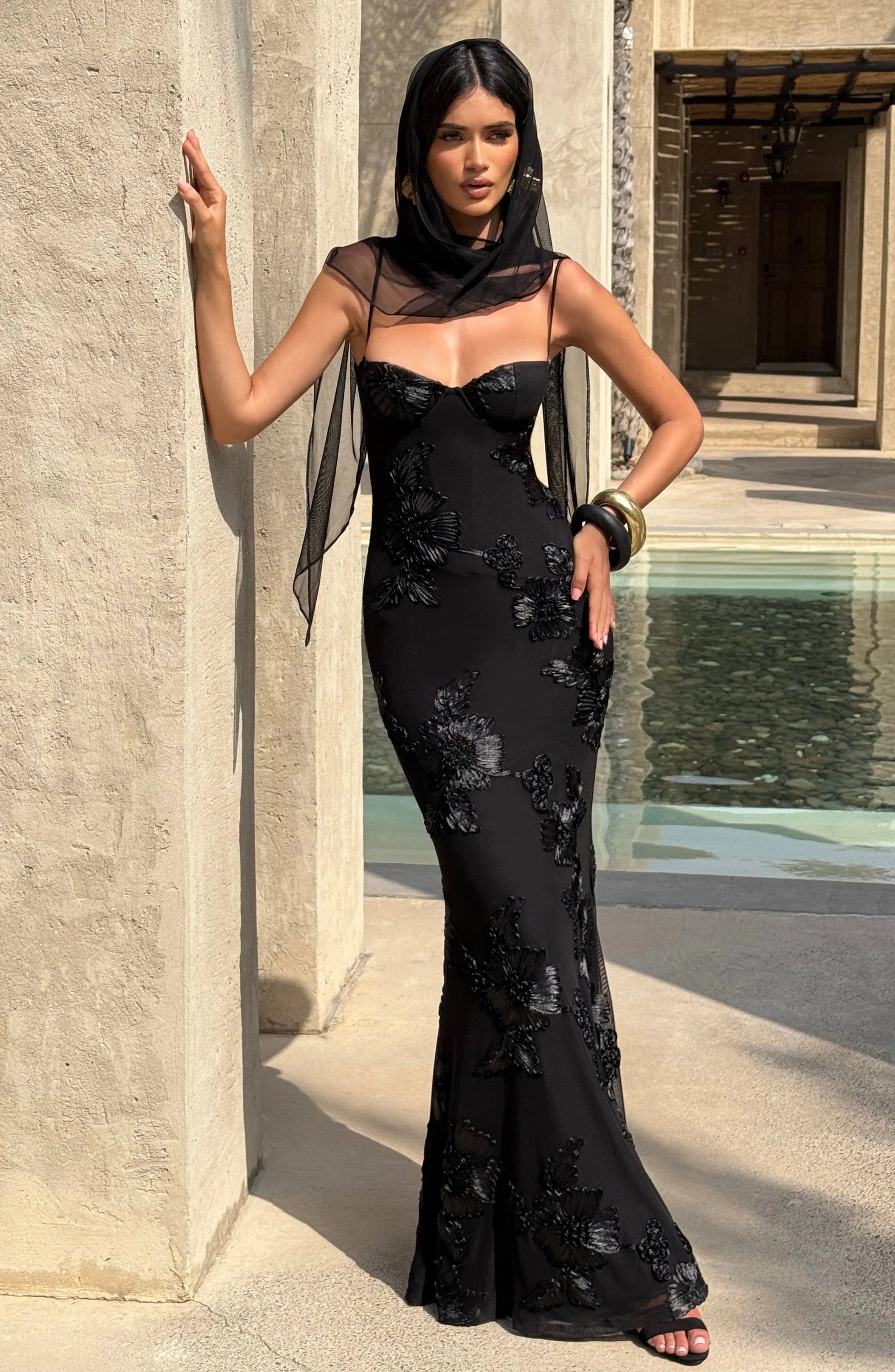 Black Nefertiti Maxi Dress
