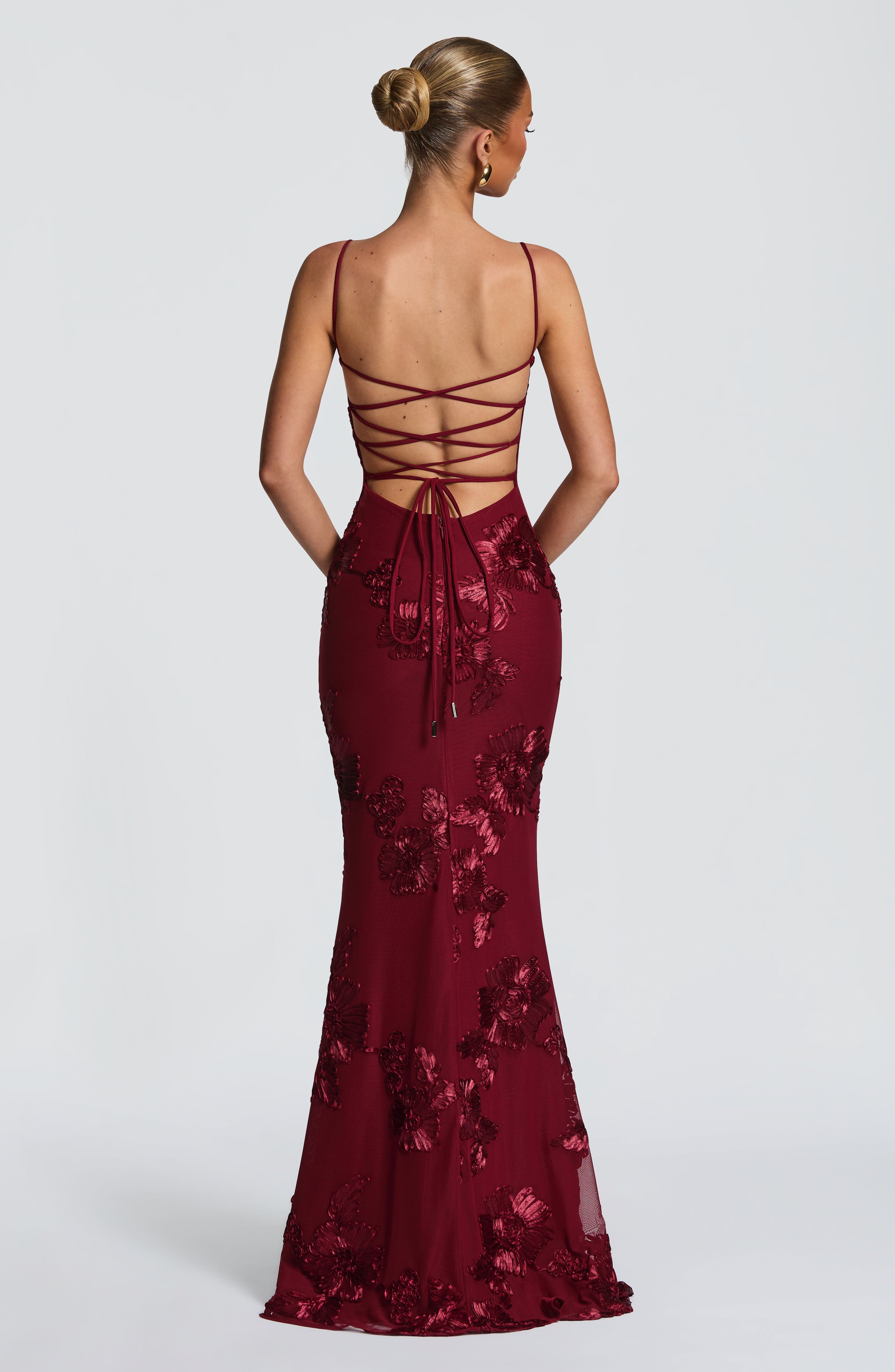 Nefertiti Maxi Dress - Burgundy ICYBOO