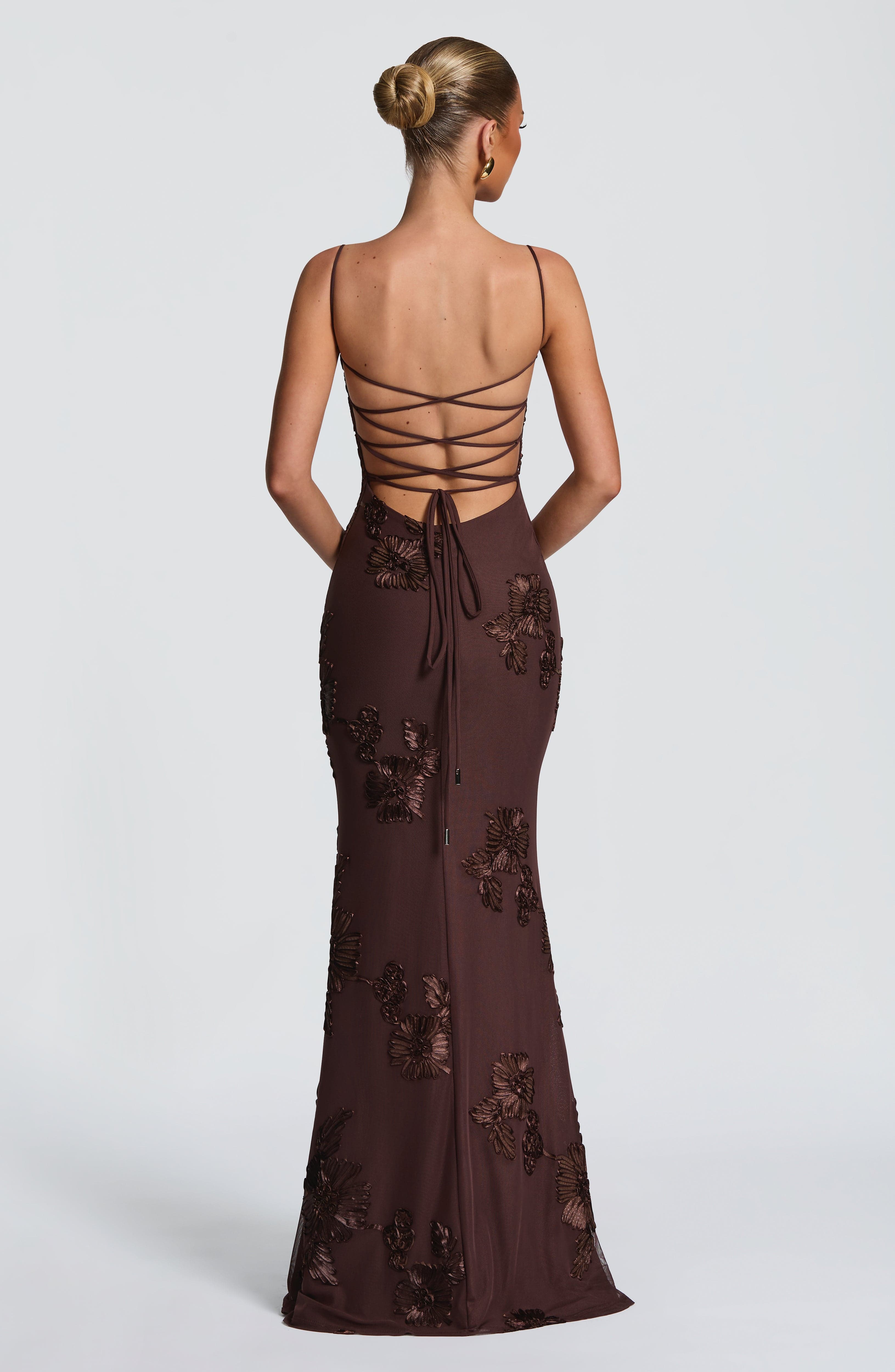 Nefertiti Maxi Dress - Plum Brown ICYBOO