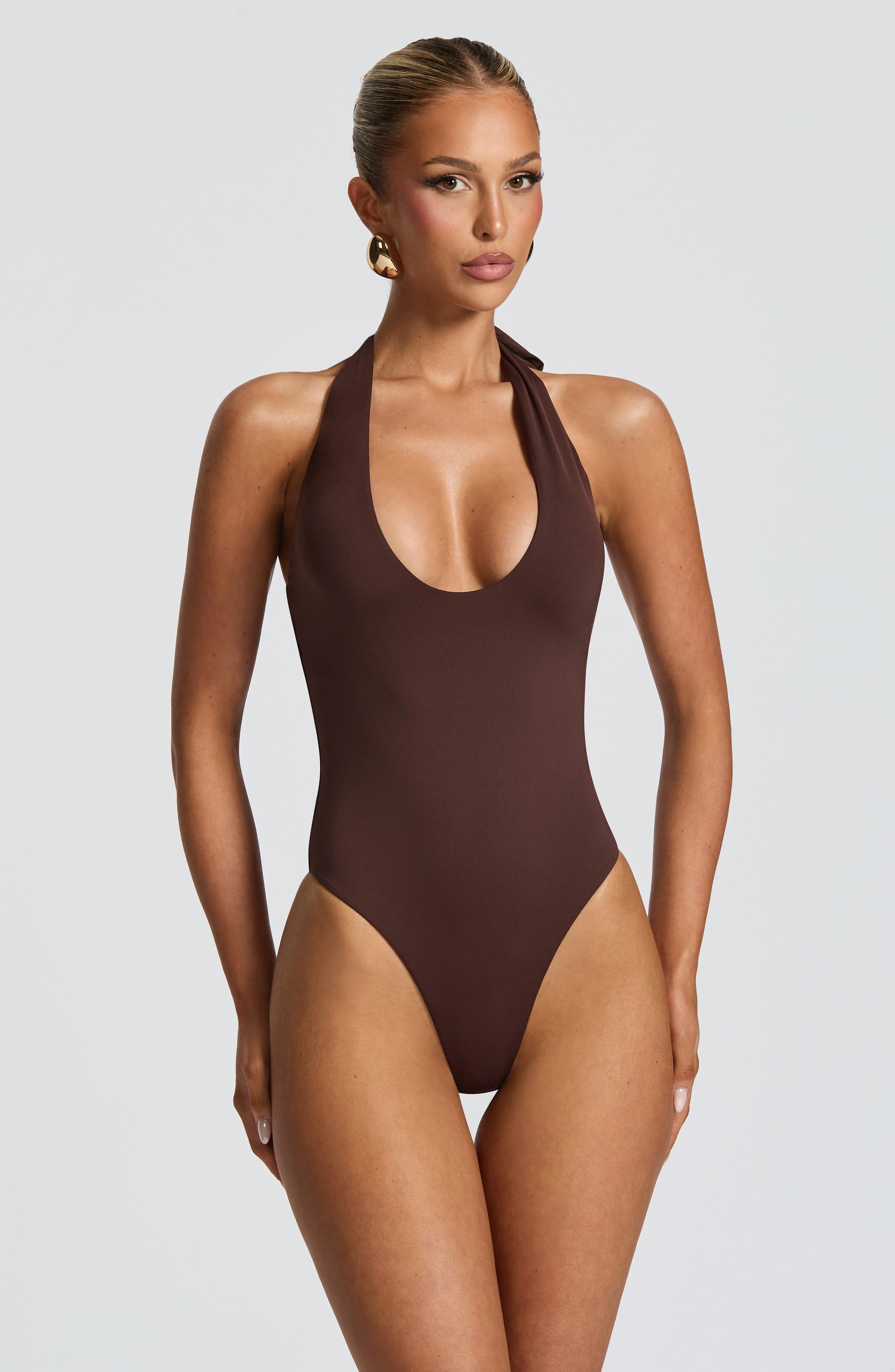 Odele Plum Brown Bodysuit