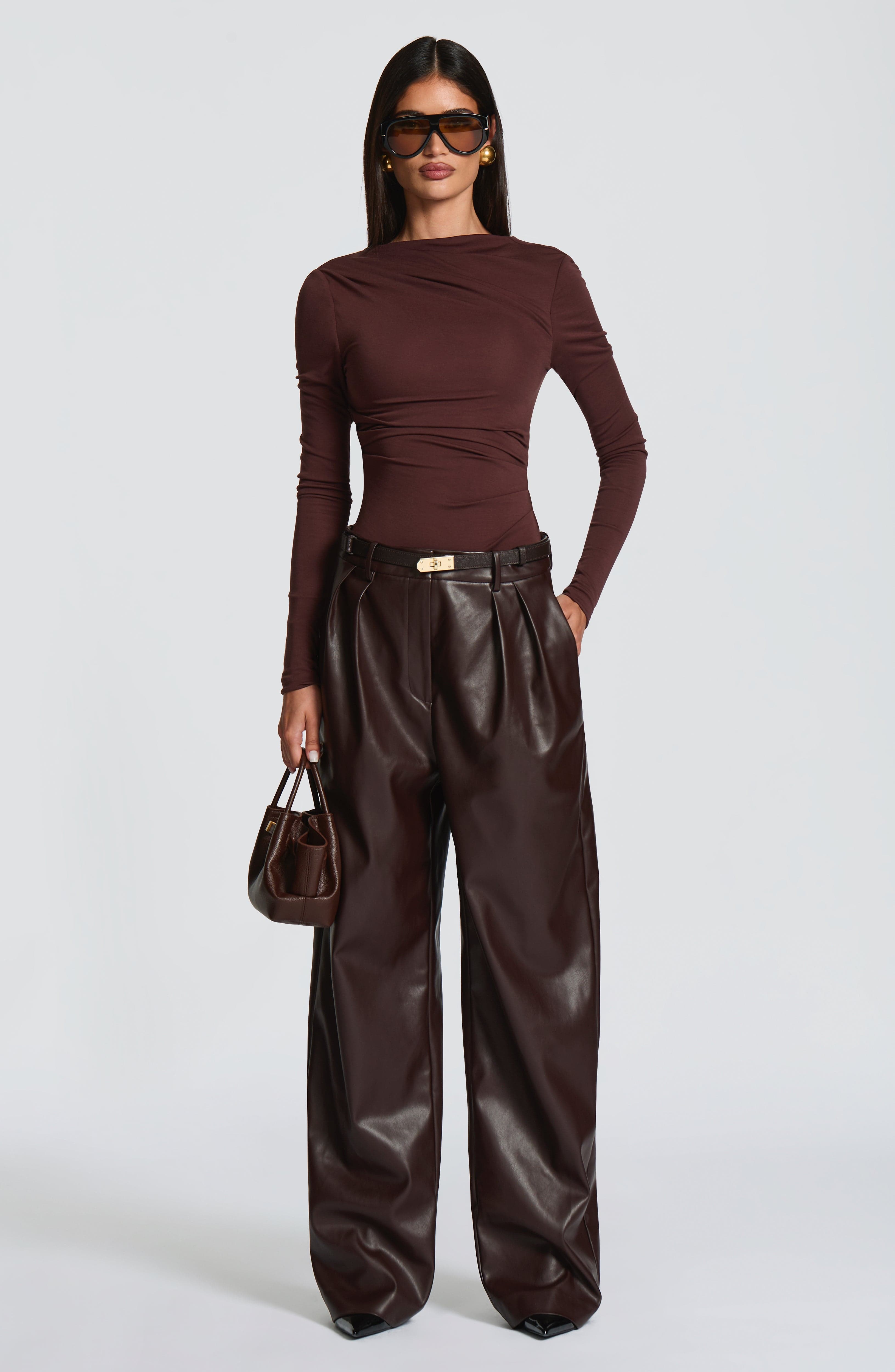Pearson Plum Brown Bodysuit