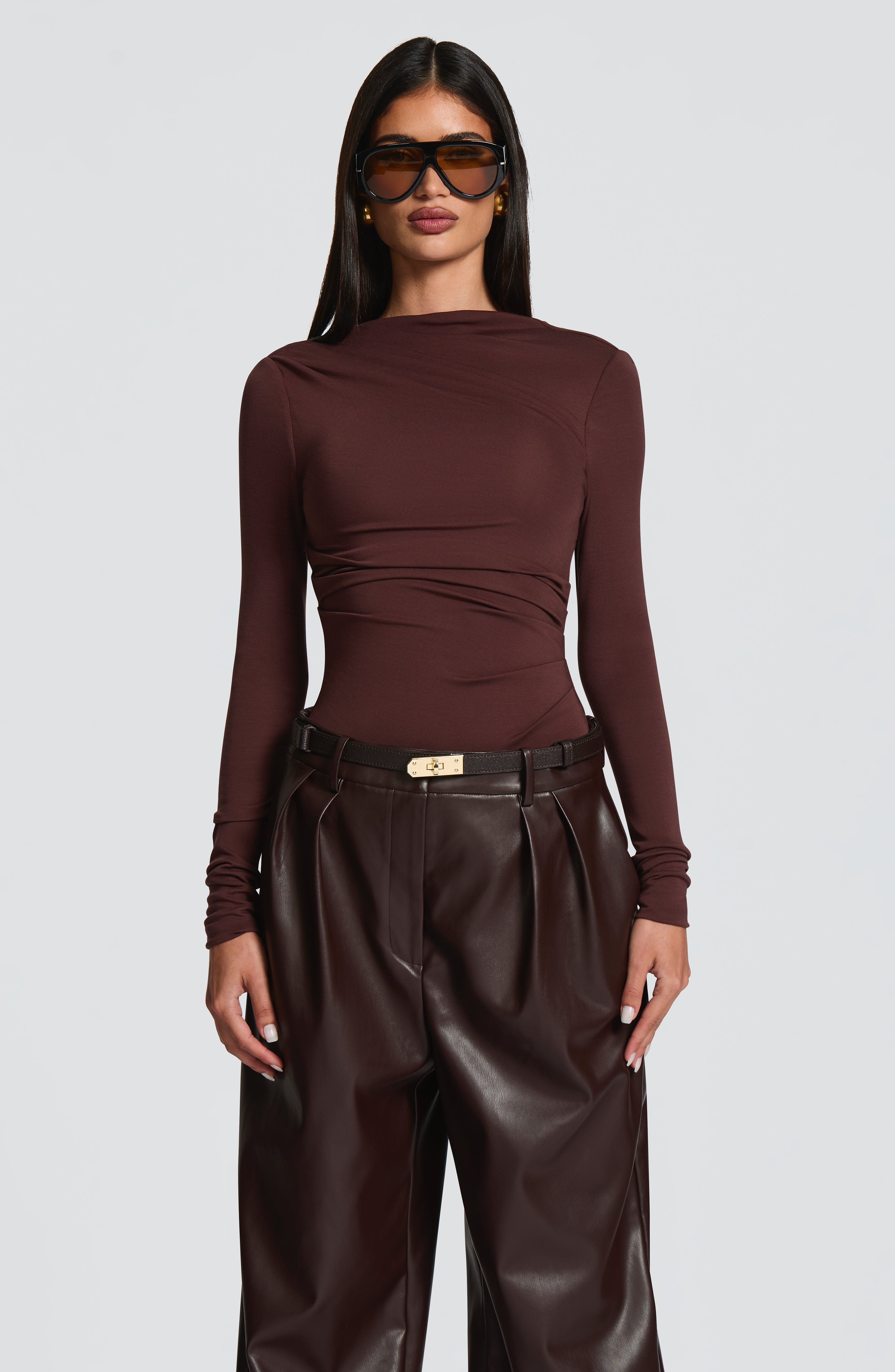Pearson Plum Brown Bodysuit