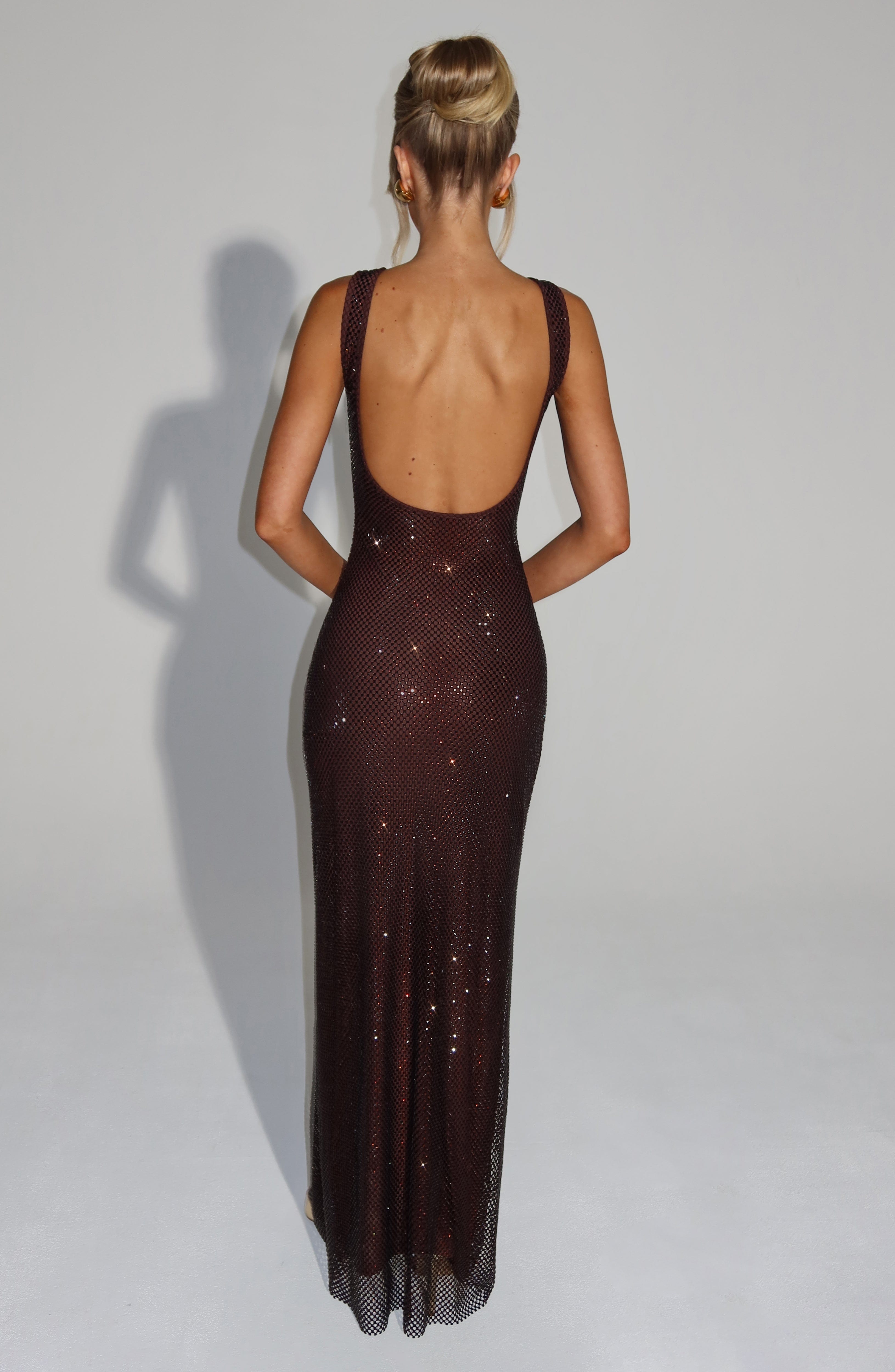 Petra Full-Length Dress - Plum Brown