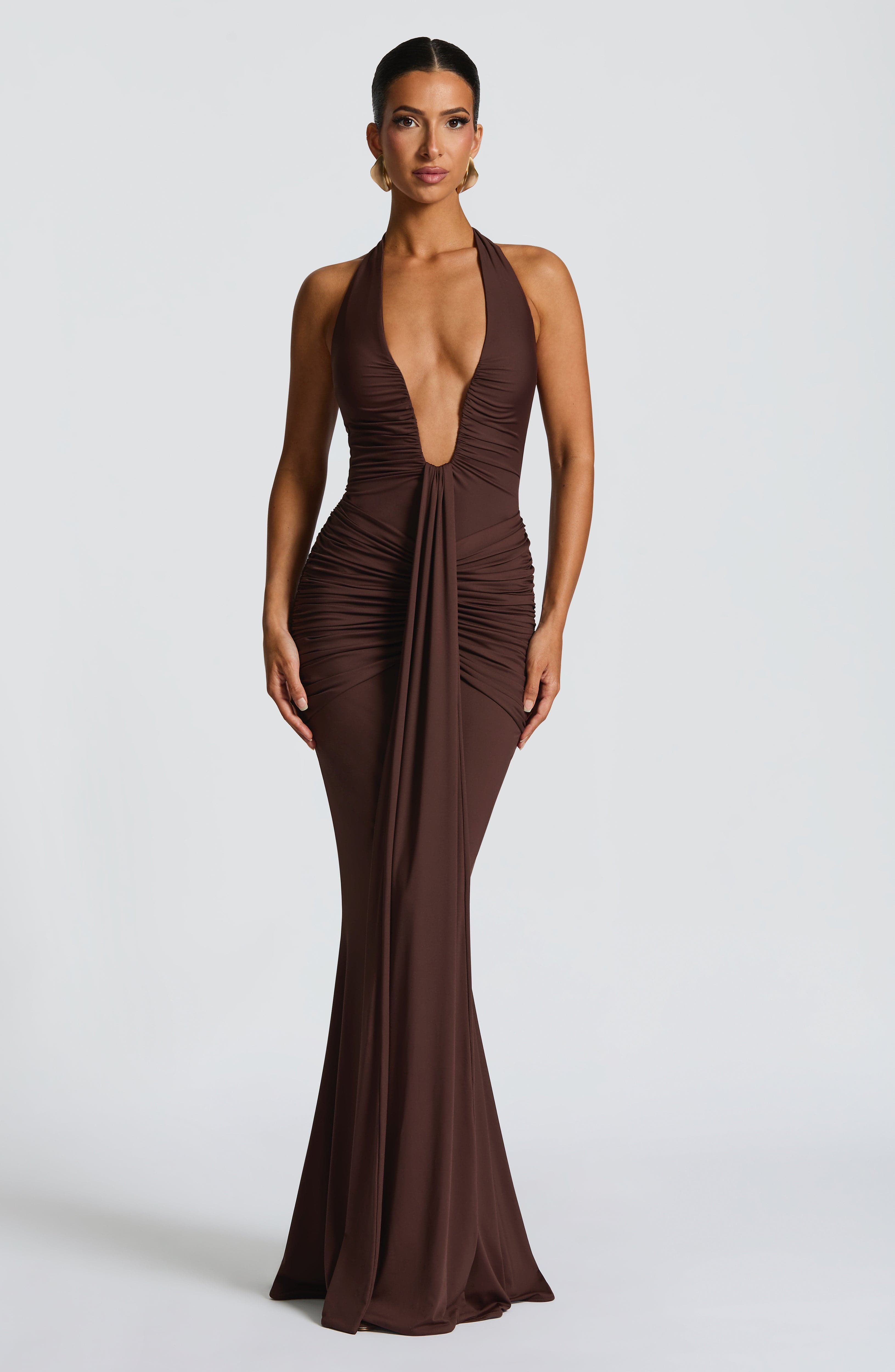Rosetta Plum Brown Maxi Dress