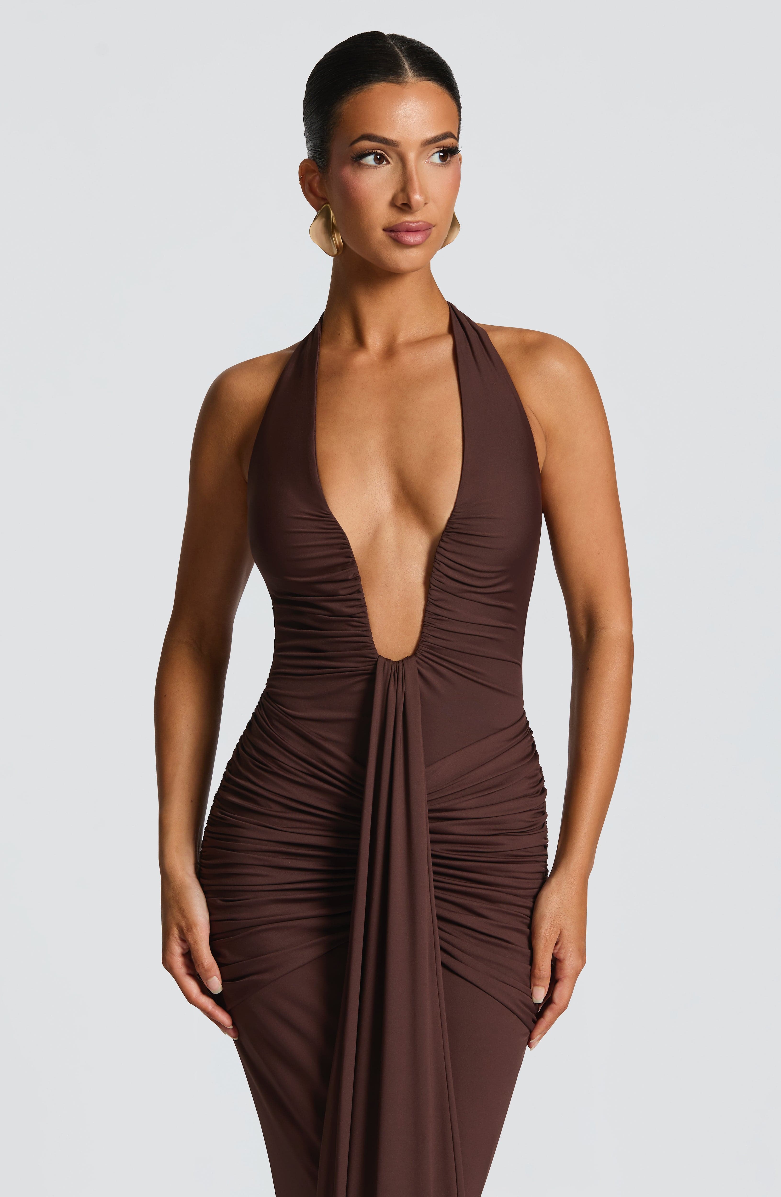Rosetta Plum Brown Maxi Dress