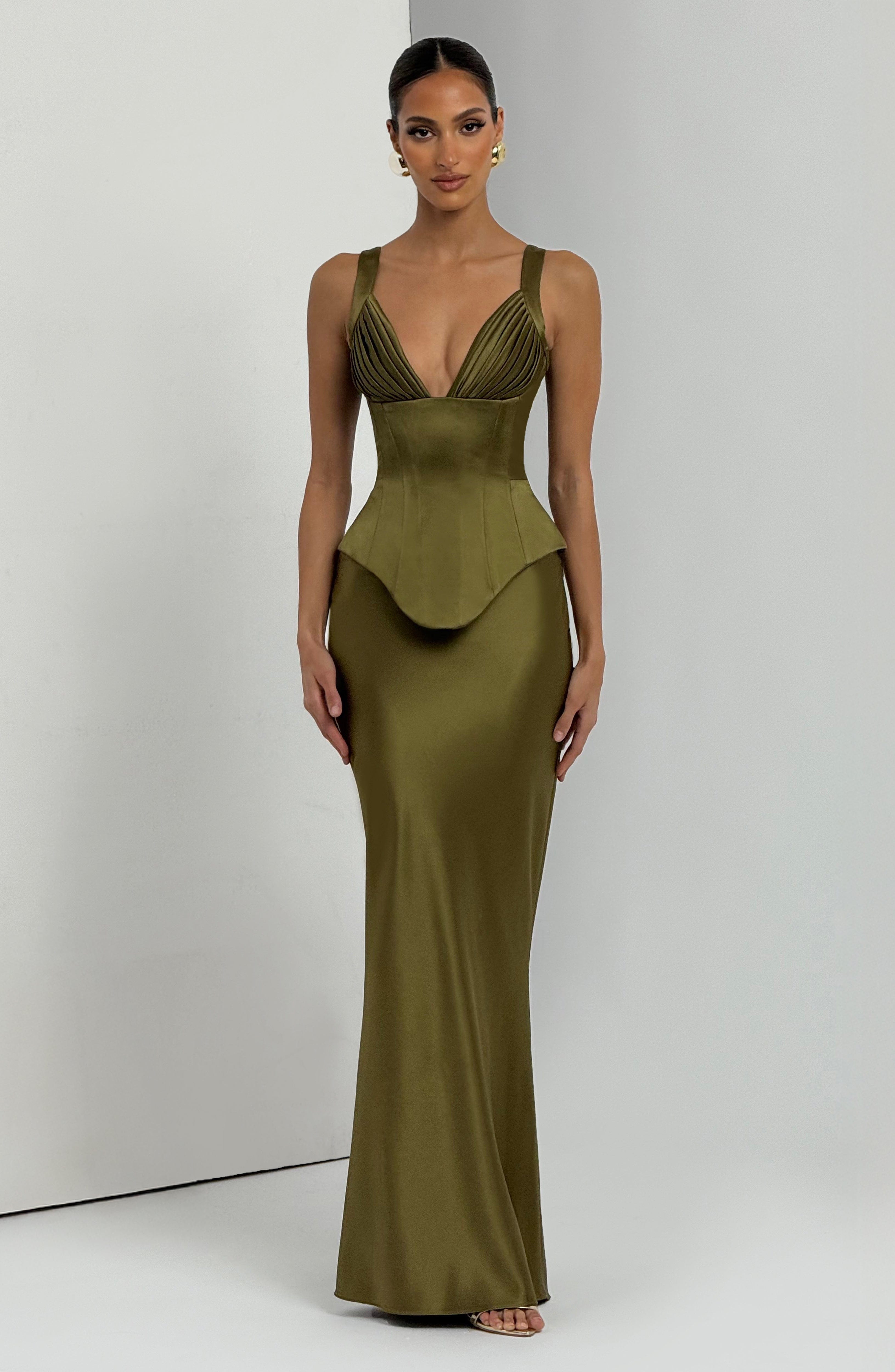 Deep Olive Rowan Corset