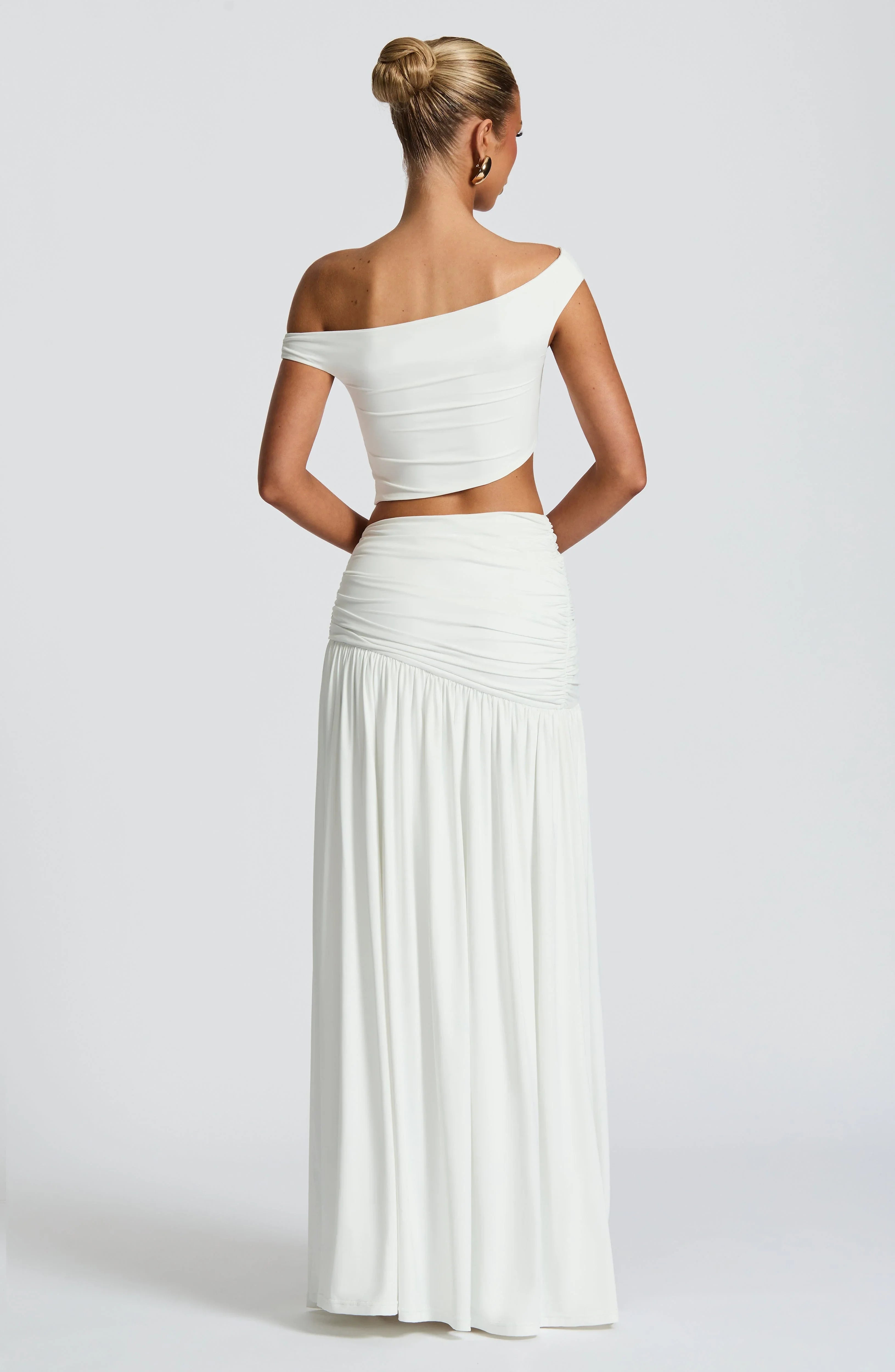 Saira Long White Skirt