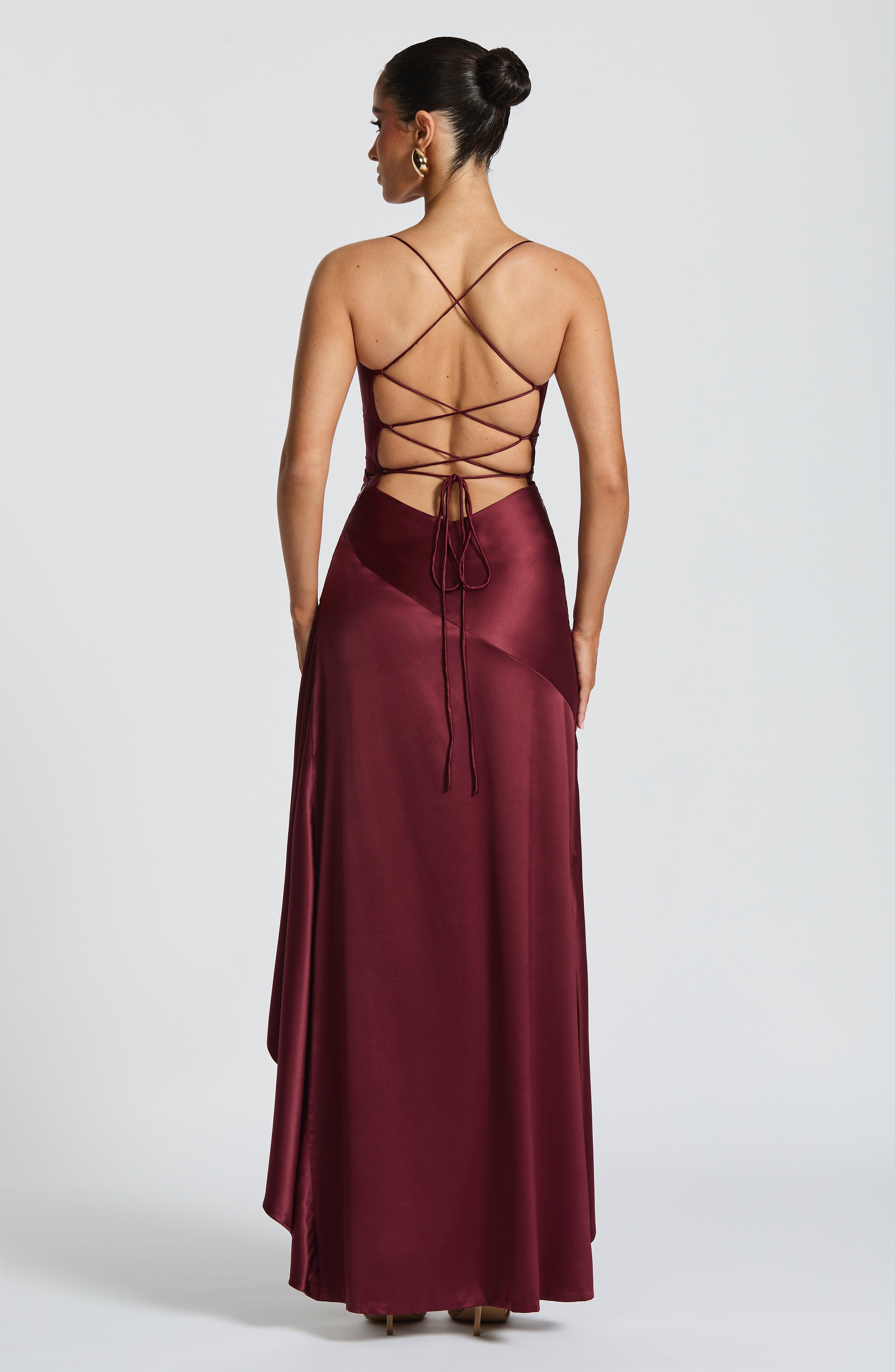 Samira Cherry Lacquer Maxi Dress