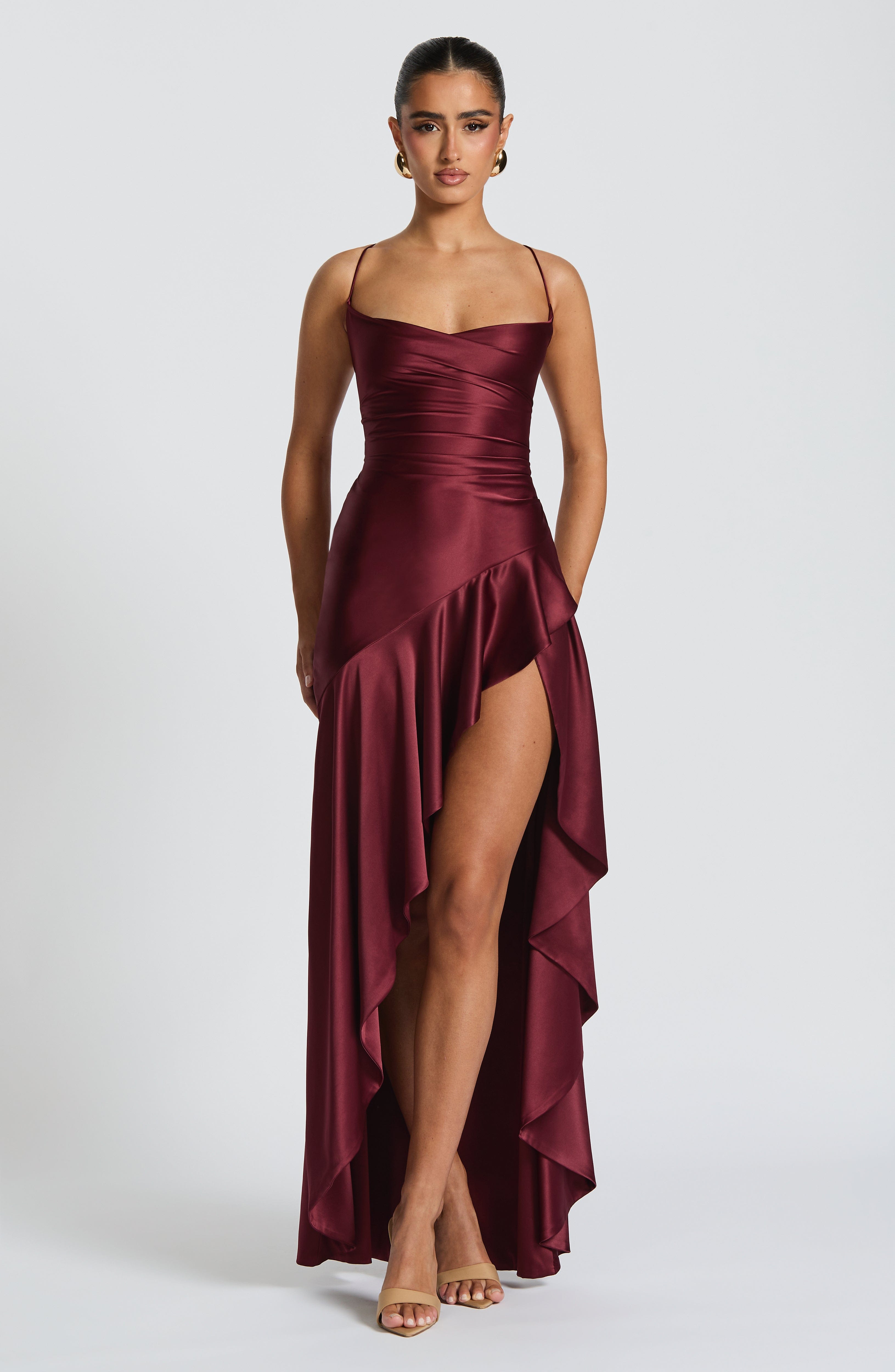 Samira Cherry Lacquer Maxi Dress