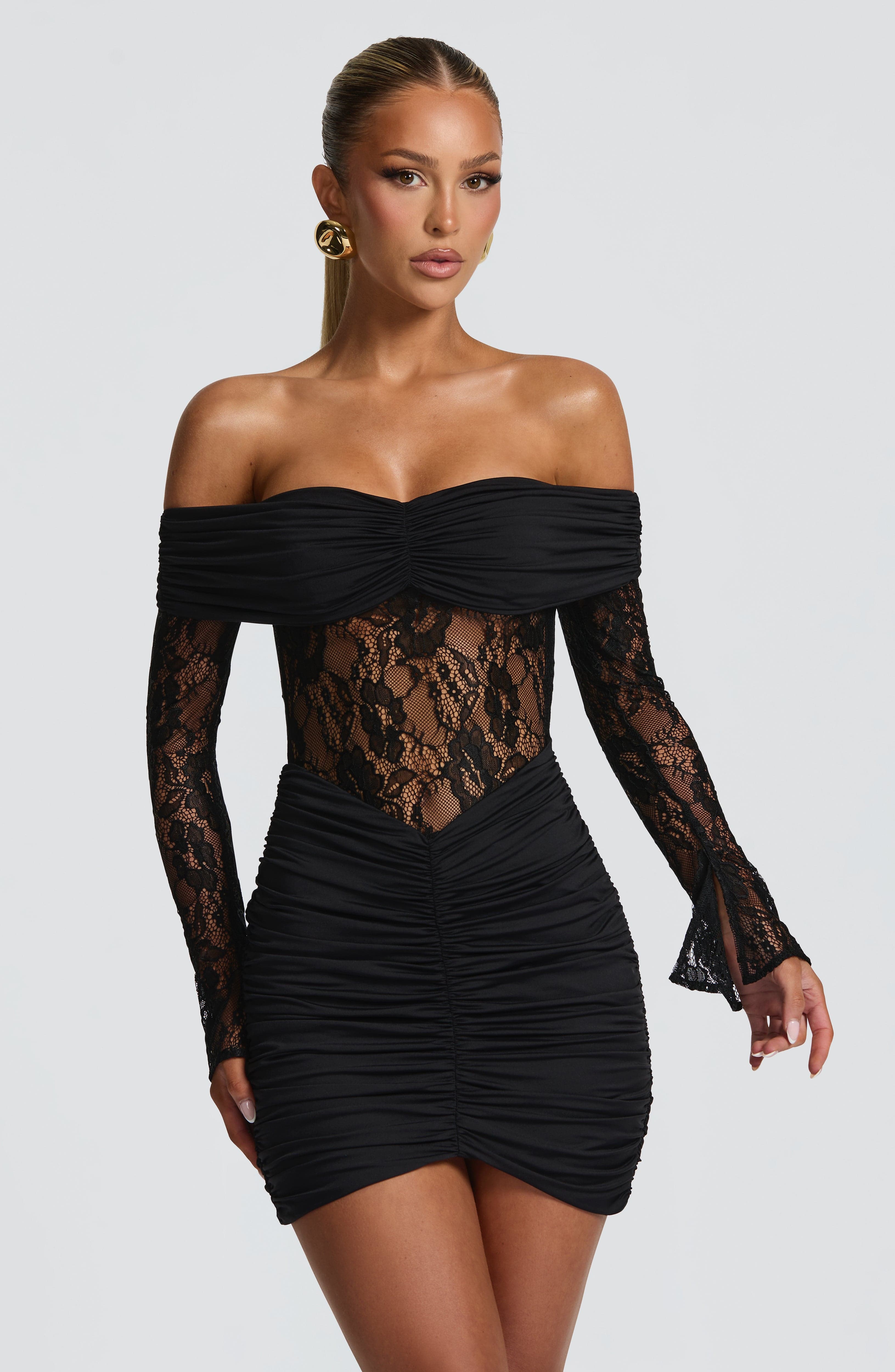 Sauline Black Mini Dress