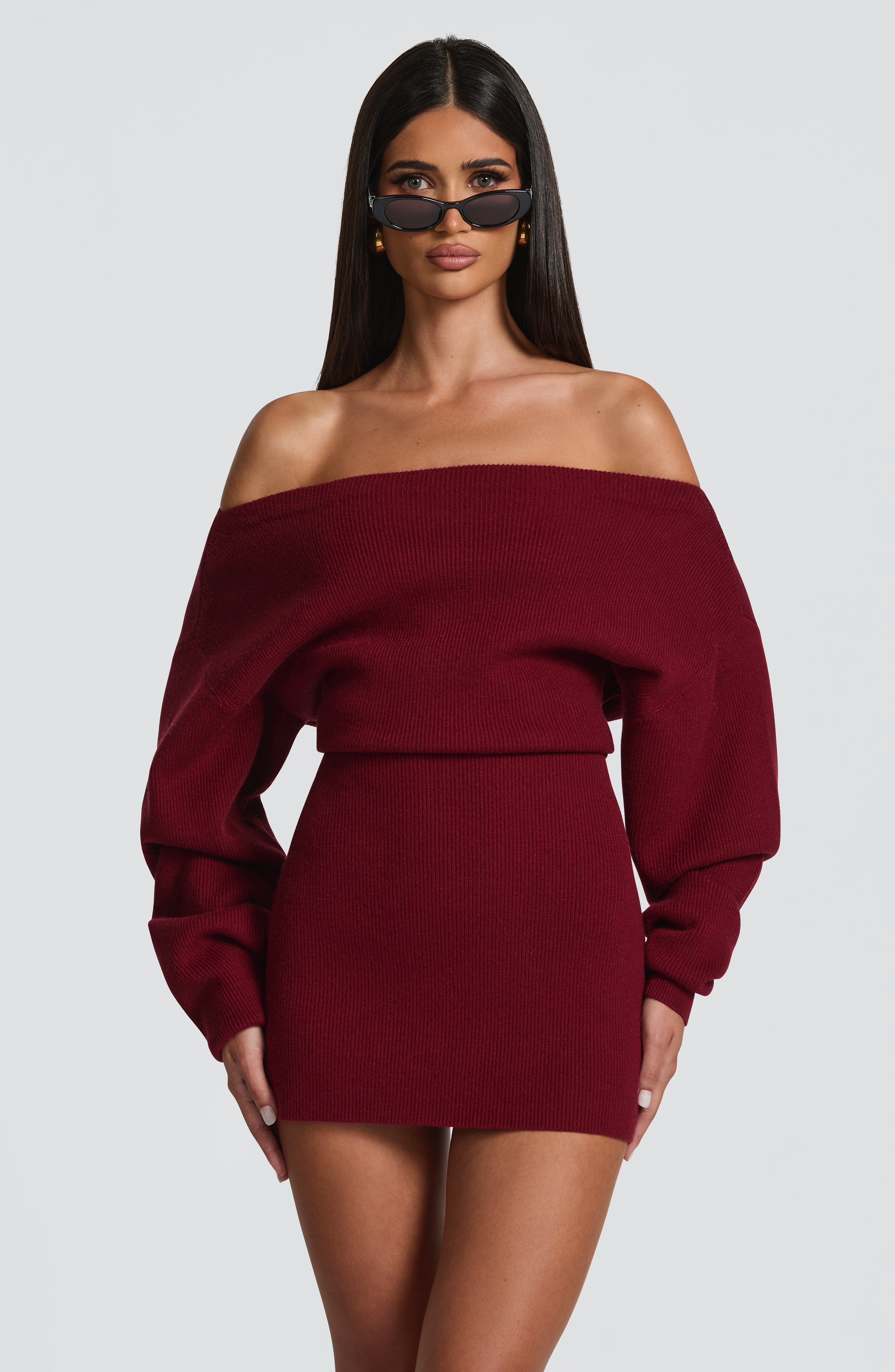 Burgundy Sawyer Mini Dress