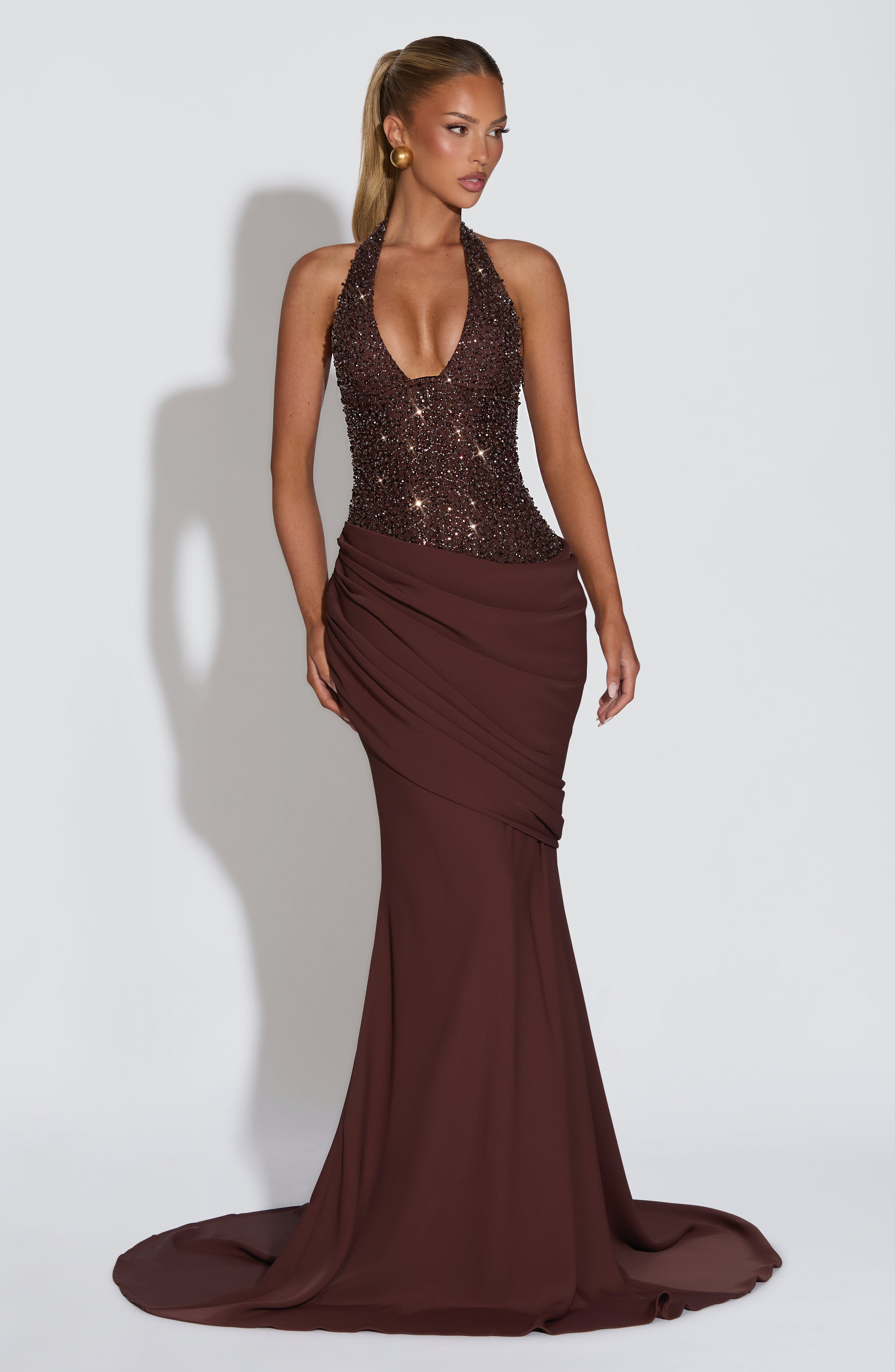 Taylor Gown - Plum Brown ICYBOO