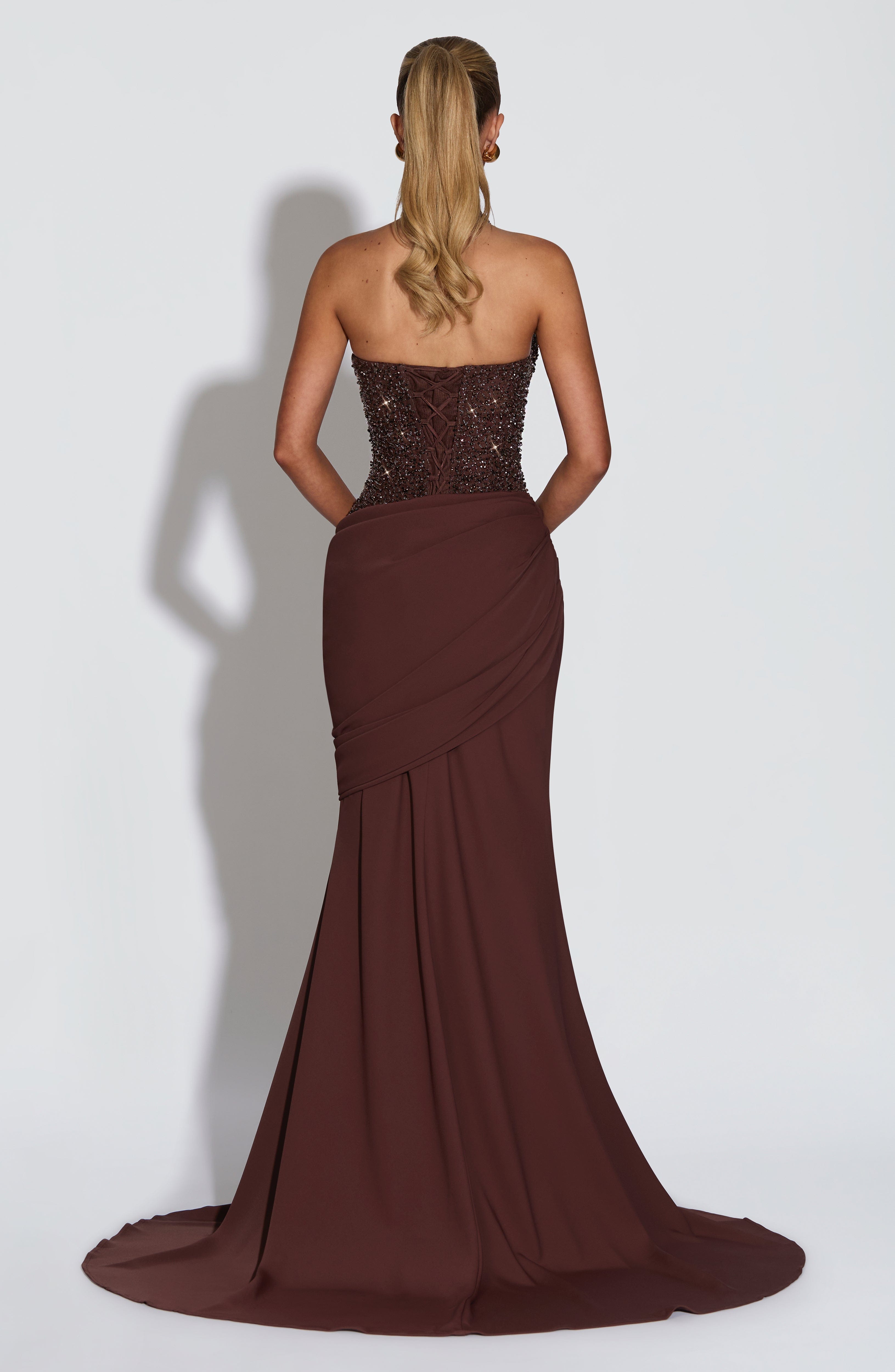 Taylor Gown - Plum Brown ICYBOO