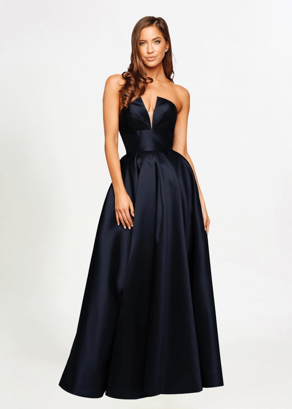 Lucille Gown in Navy Blue (TA611) ICYBOO
