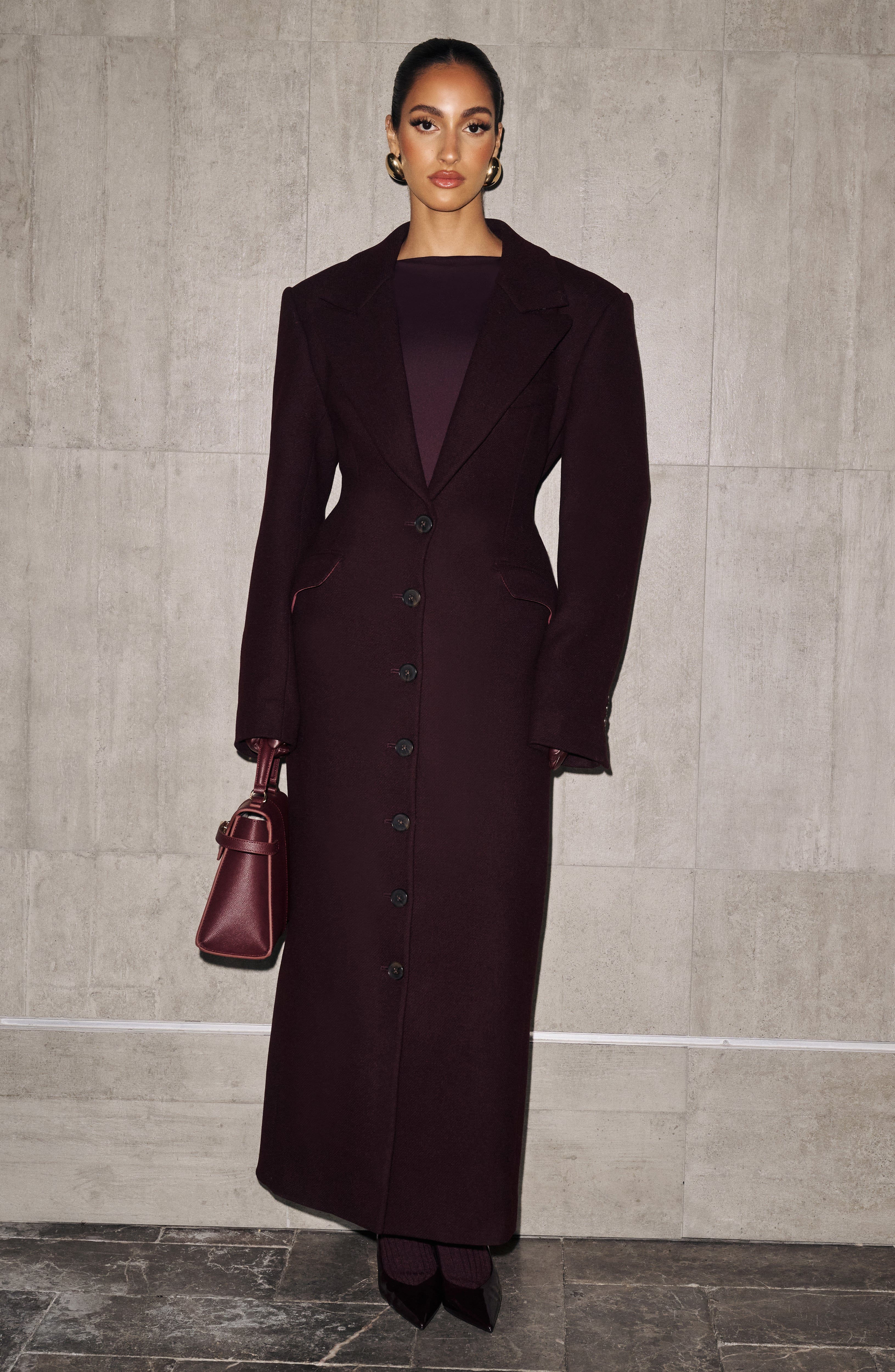 Plum Ursula Coat