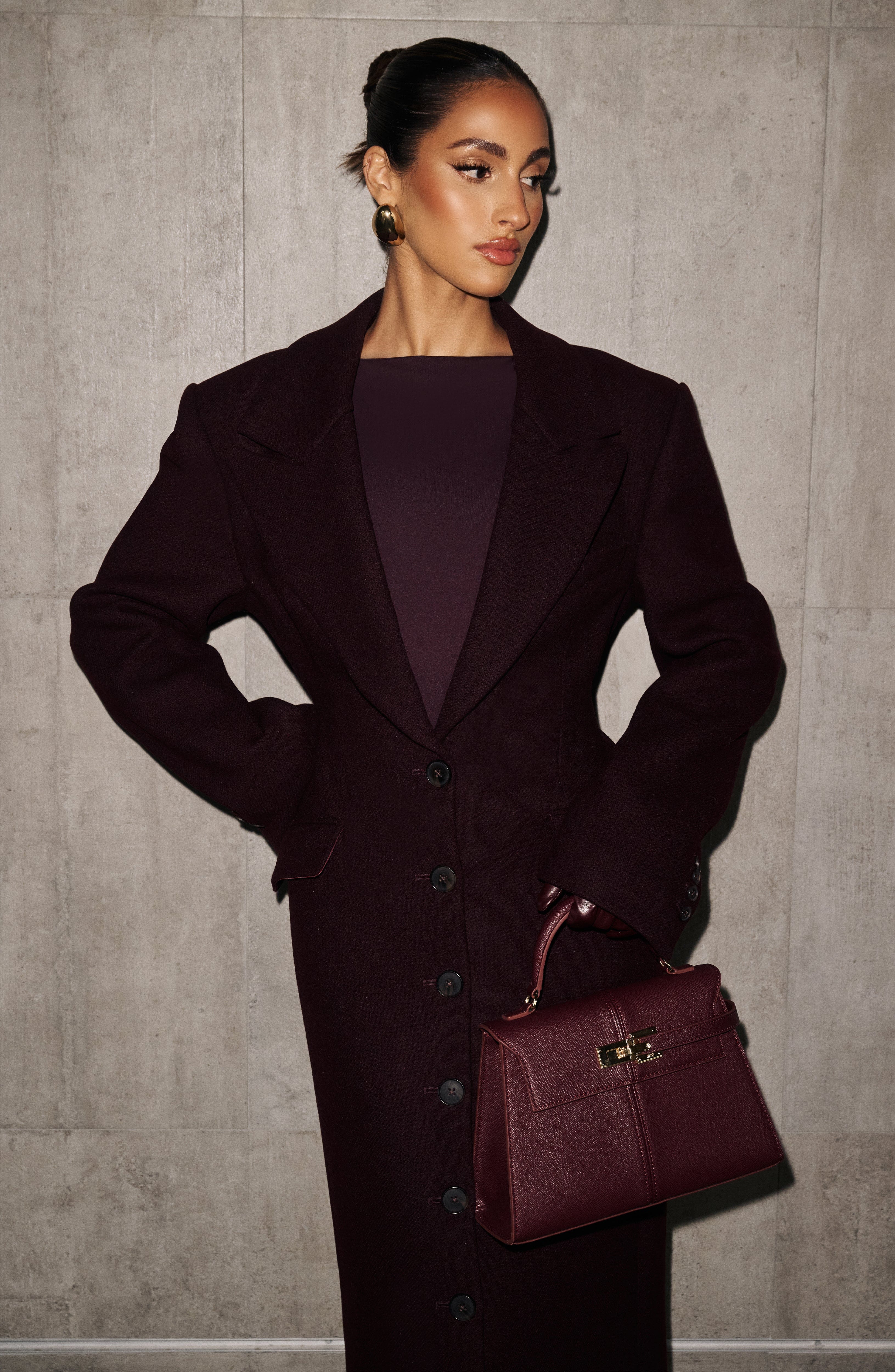 Plum Ursula Coat