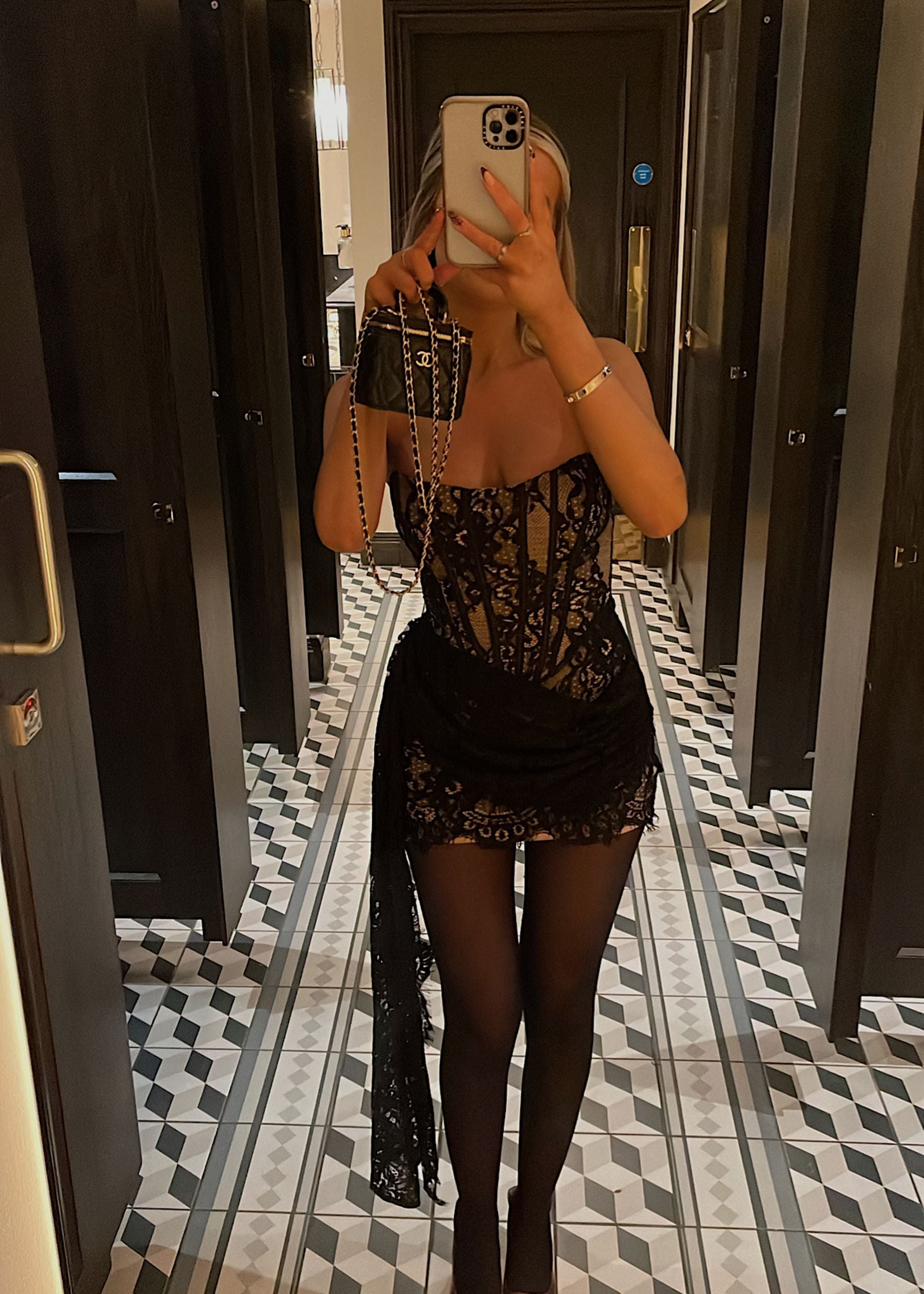 It's Complicated Lace Mini Dress with Drape - Black ICYBOO